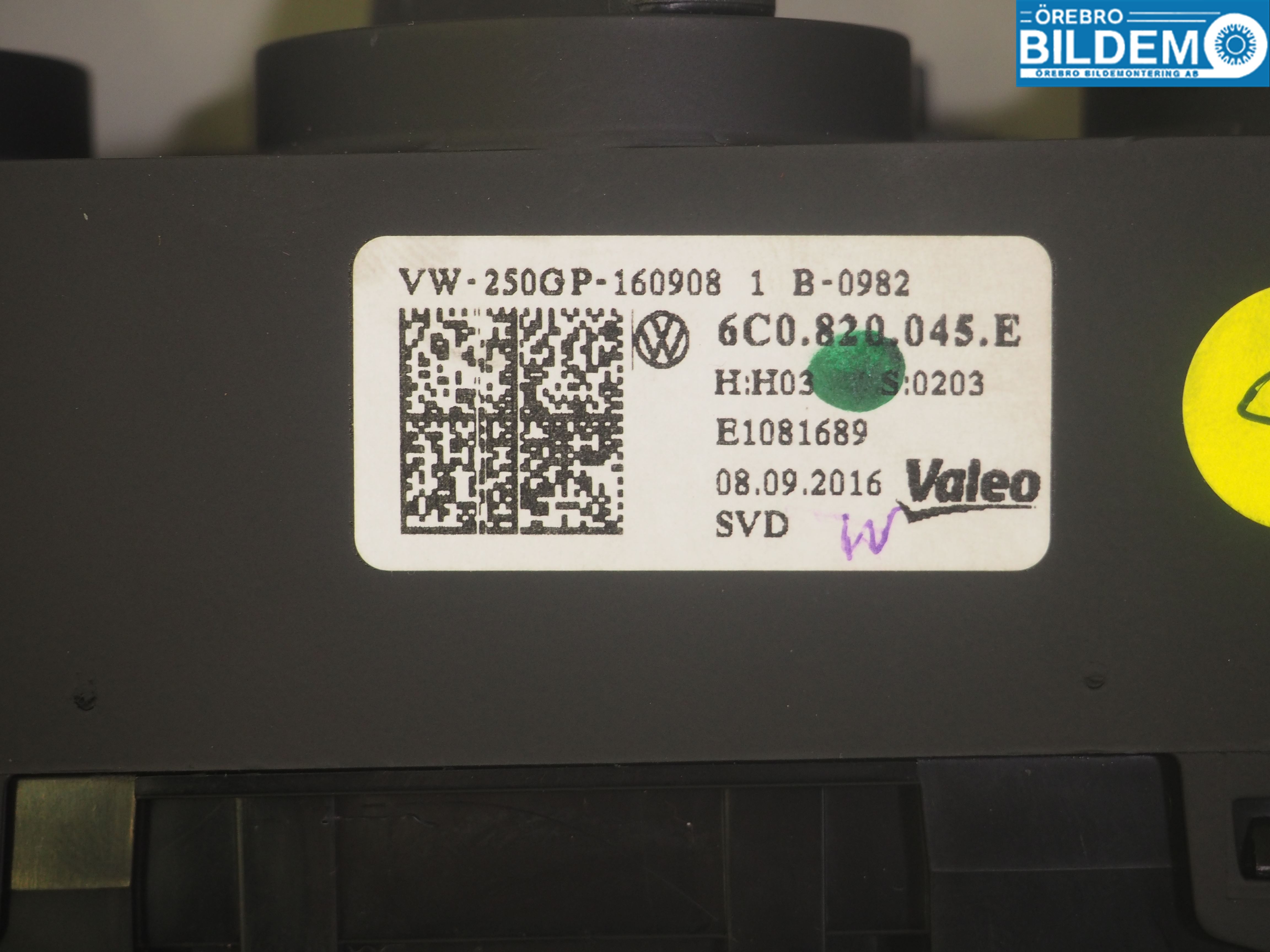 Volkswagen VW POLO 10-17 Varme Ac Betjening-Display