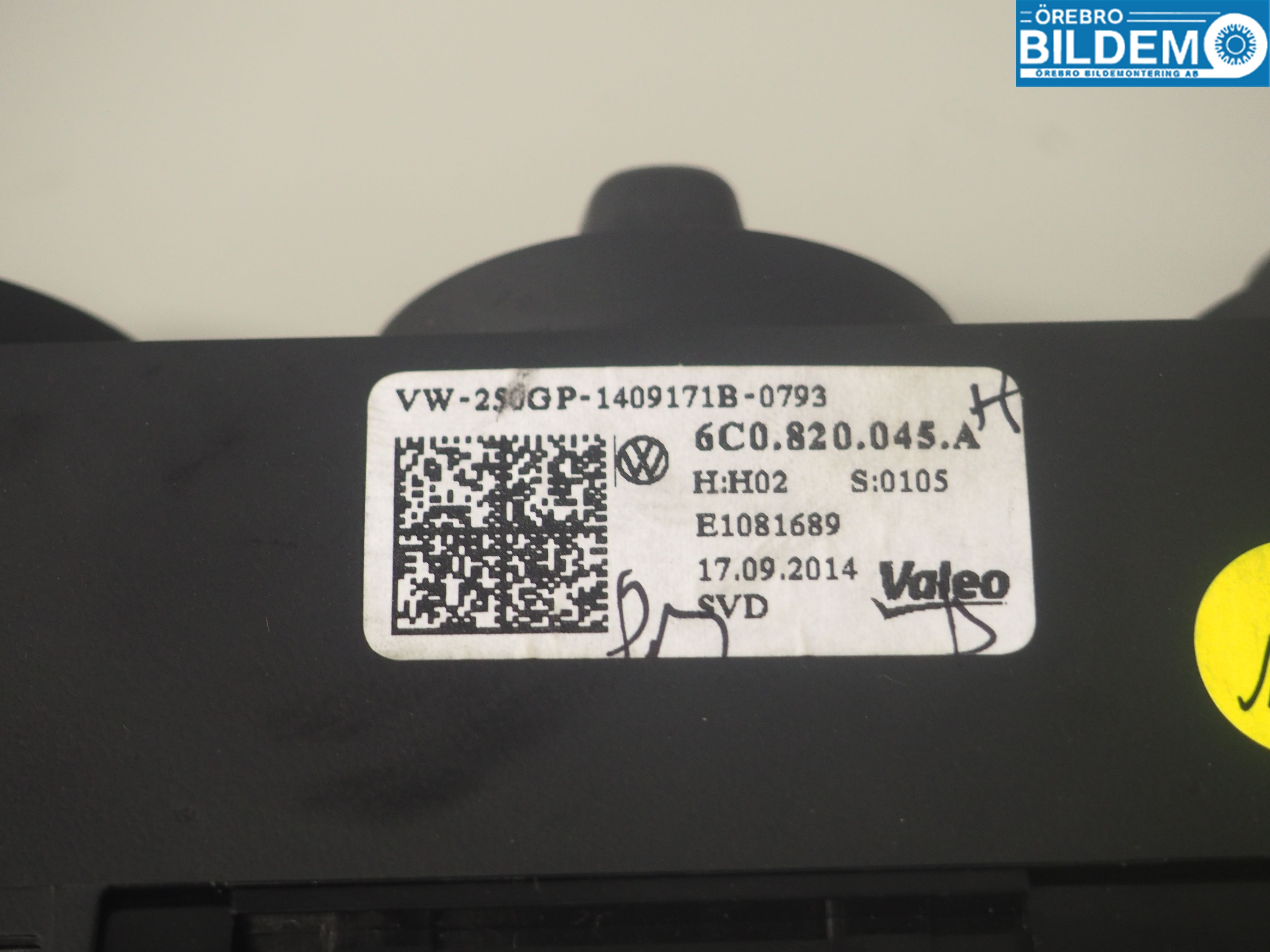 Volkswagen VW POLO 10-17 Varme Ac Betjening-Display