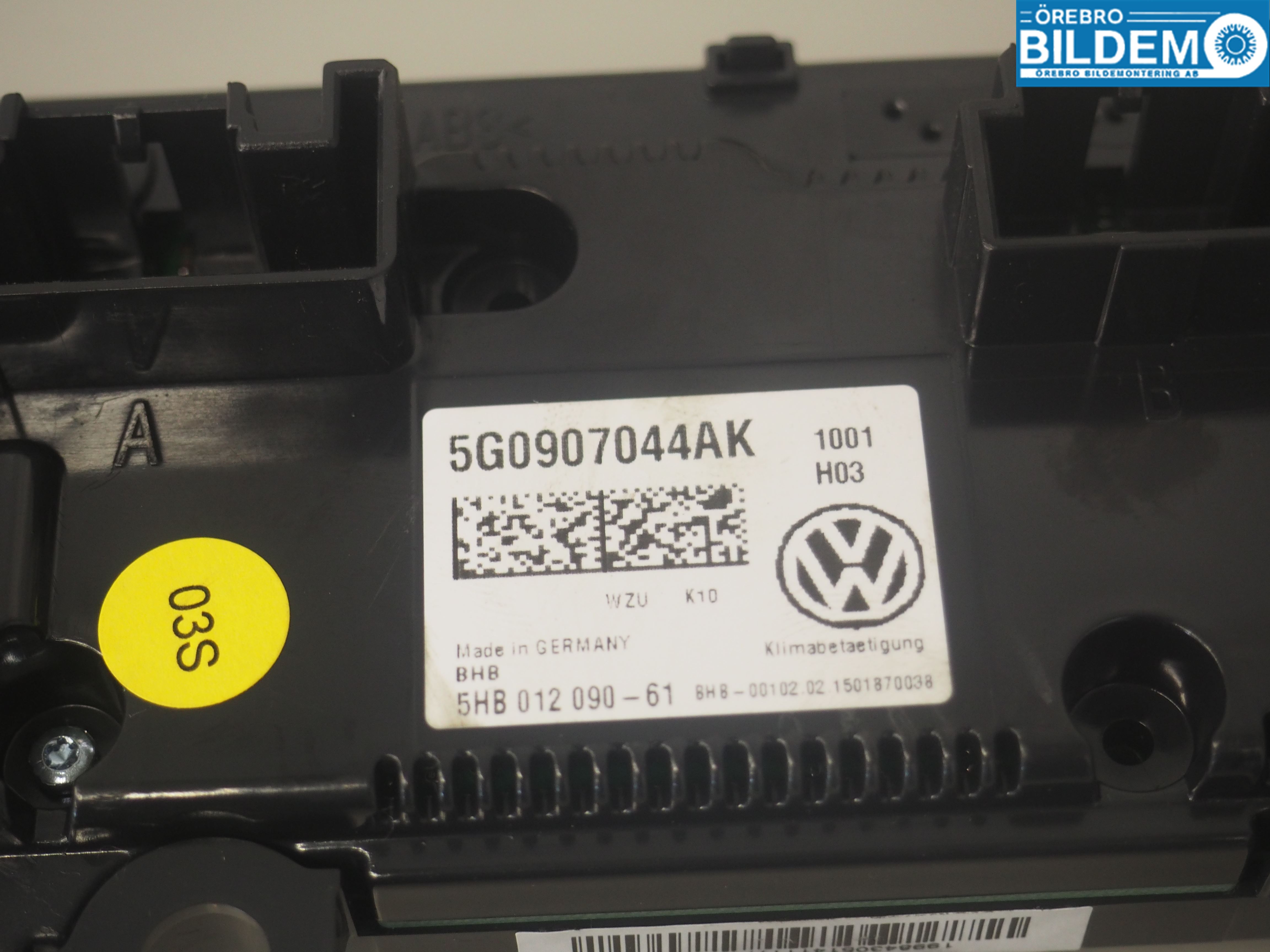 Volkswagen VW PASSAT 15-19 Varme Ac Betjening-Display