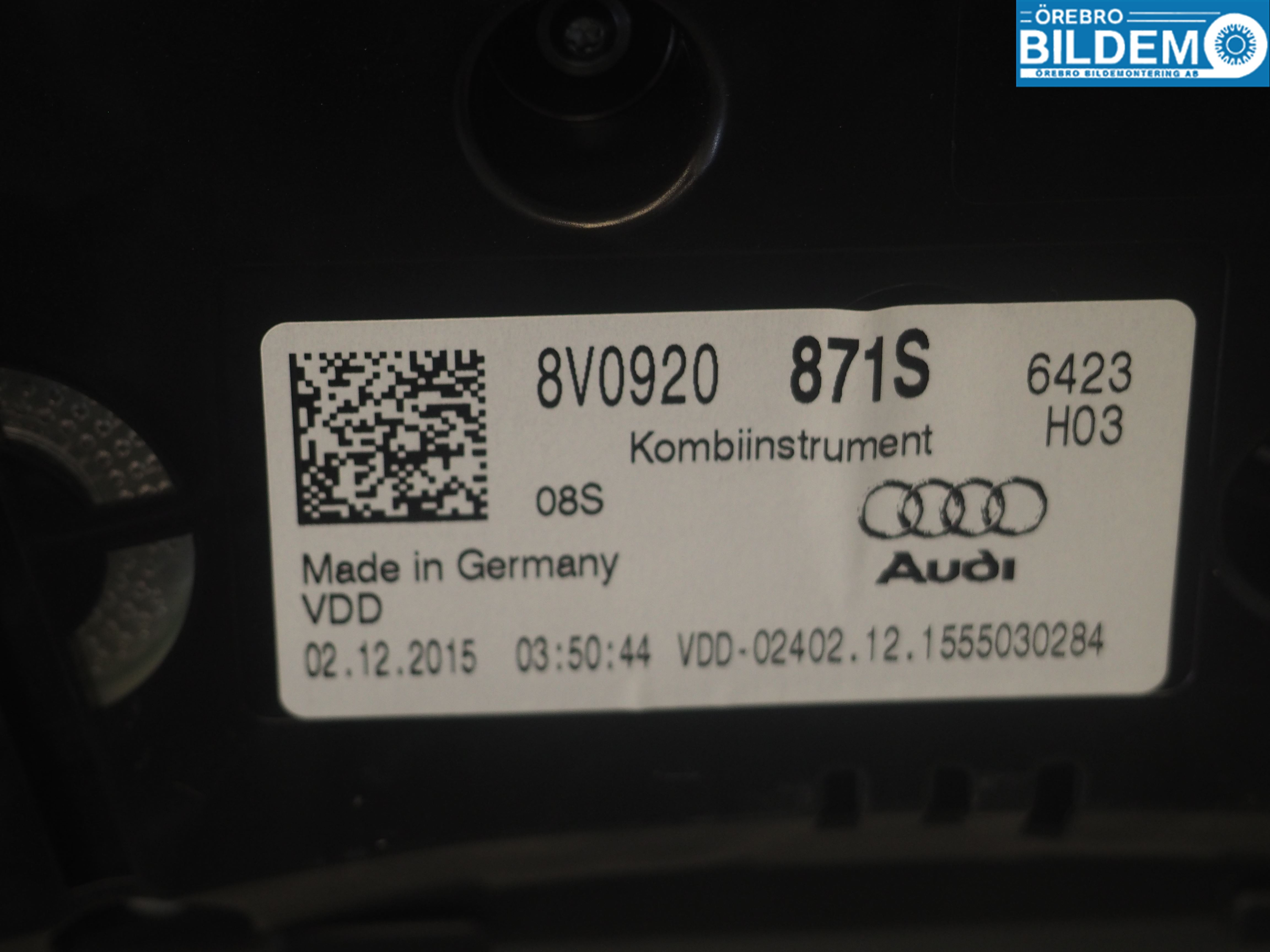 Audi A3/S3 8V 13-20 Instr Kombinert