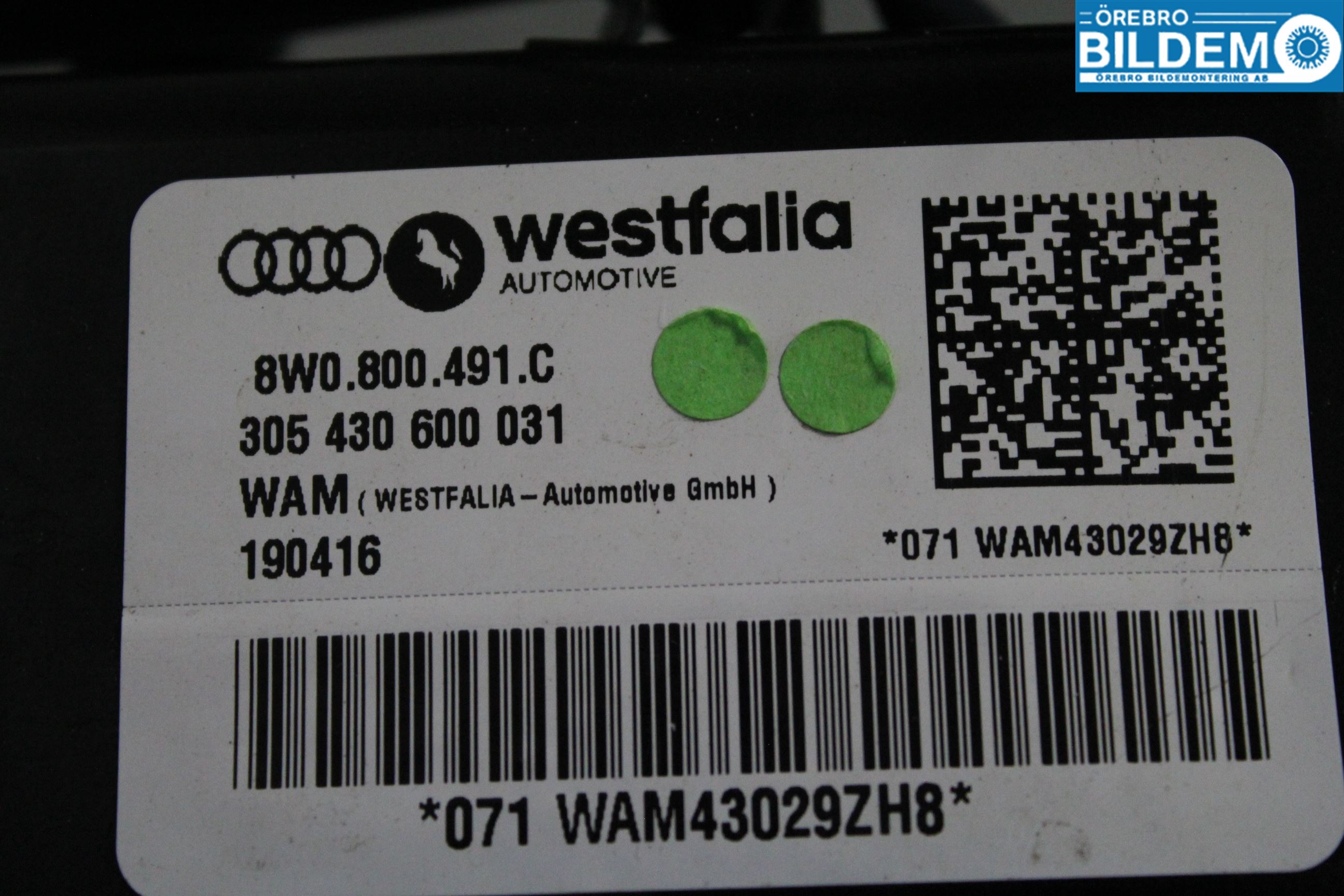 Audi A4/S4 B9 16-19 Tilhengerfeste