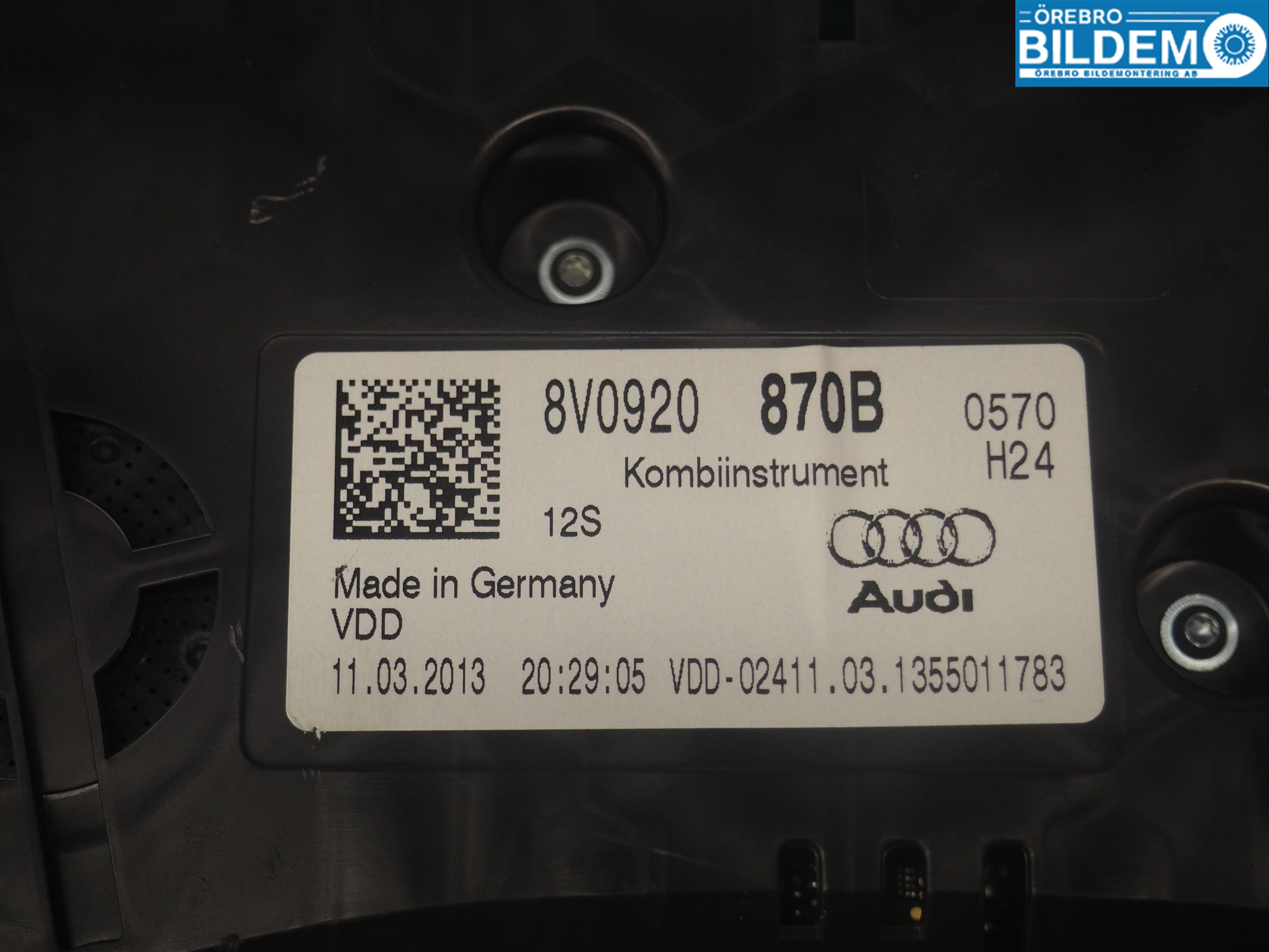 Audi A3/S3 8V 13-20 Instr Kombinert