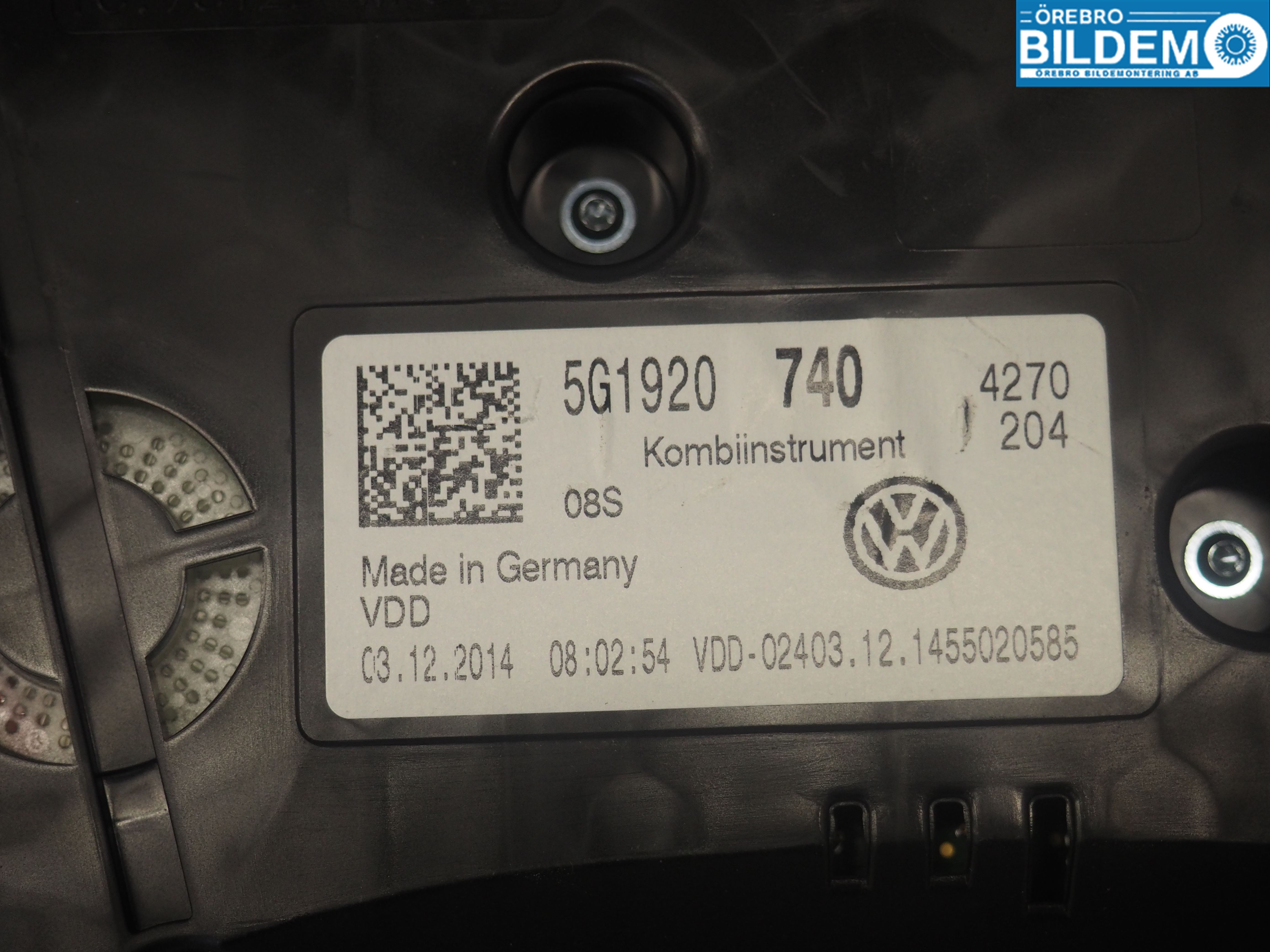 Volkswagen VW GOLF / E-GOLF VII 13-20 Instr Kombinert