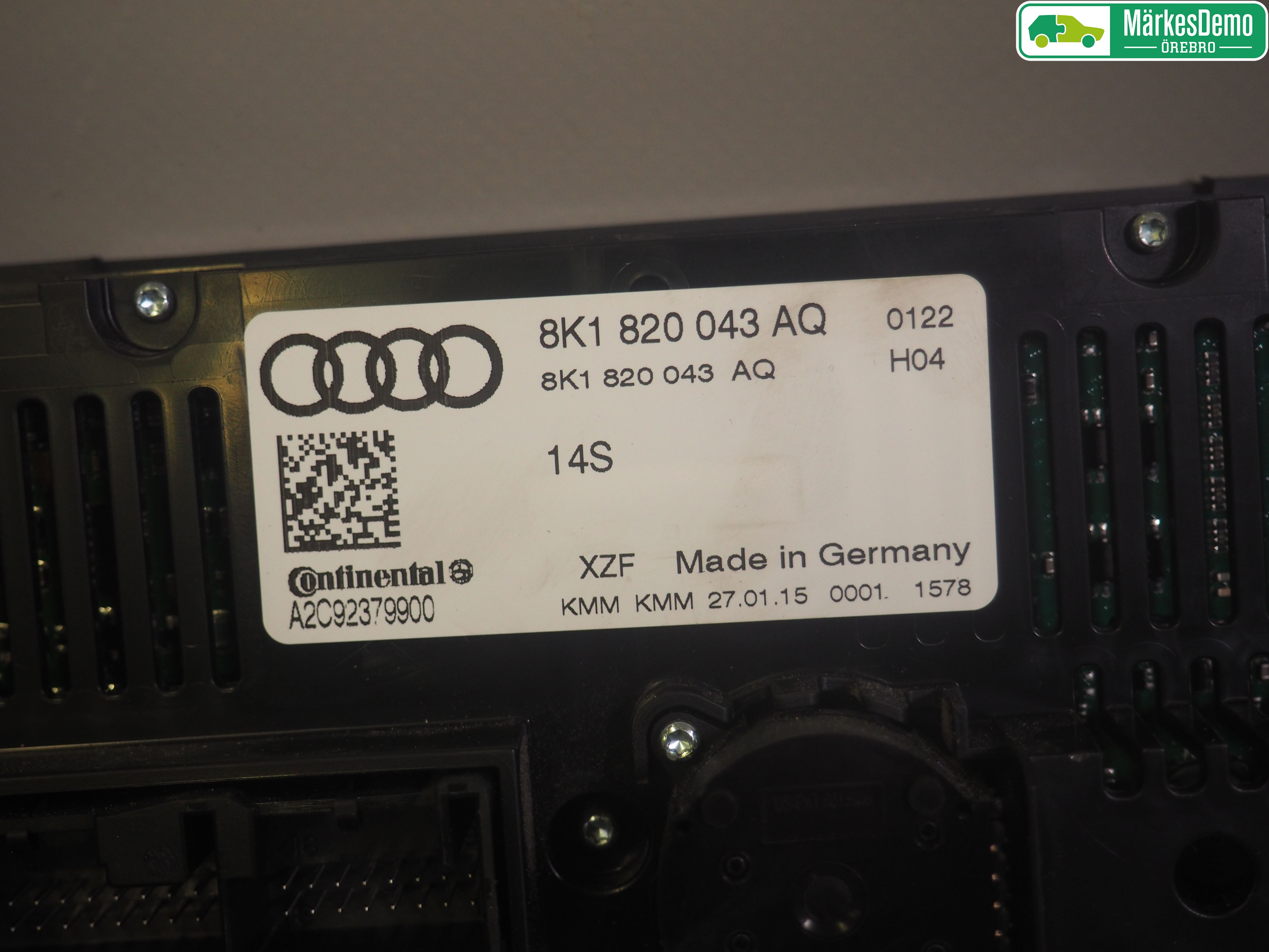 Audi A4 12-15 Varme Ac Betjening-Display