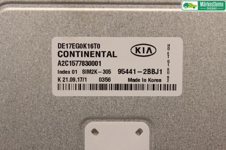 Kia NIRO (DE) 17-22 Styreenhet Innsprøytning