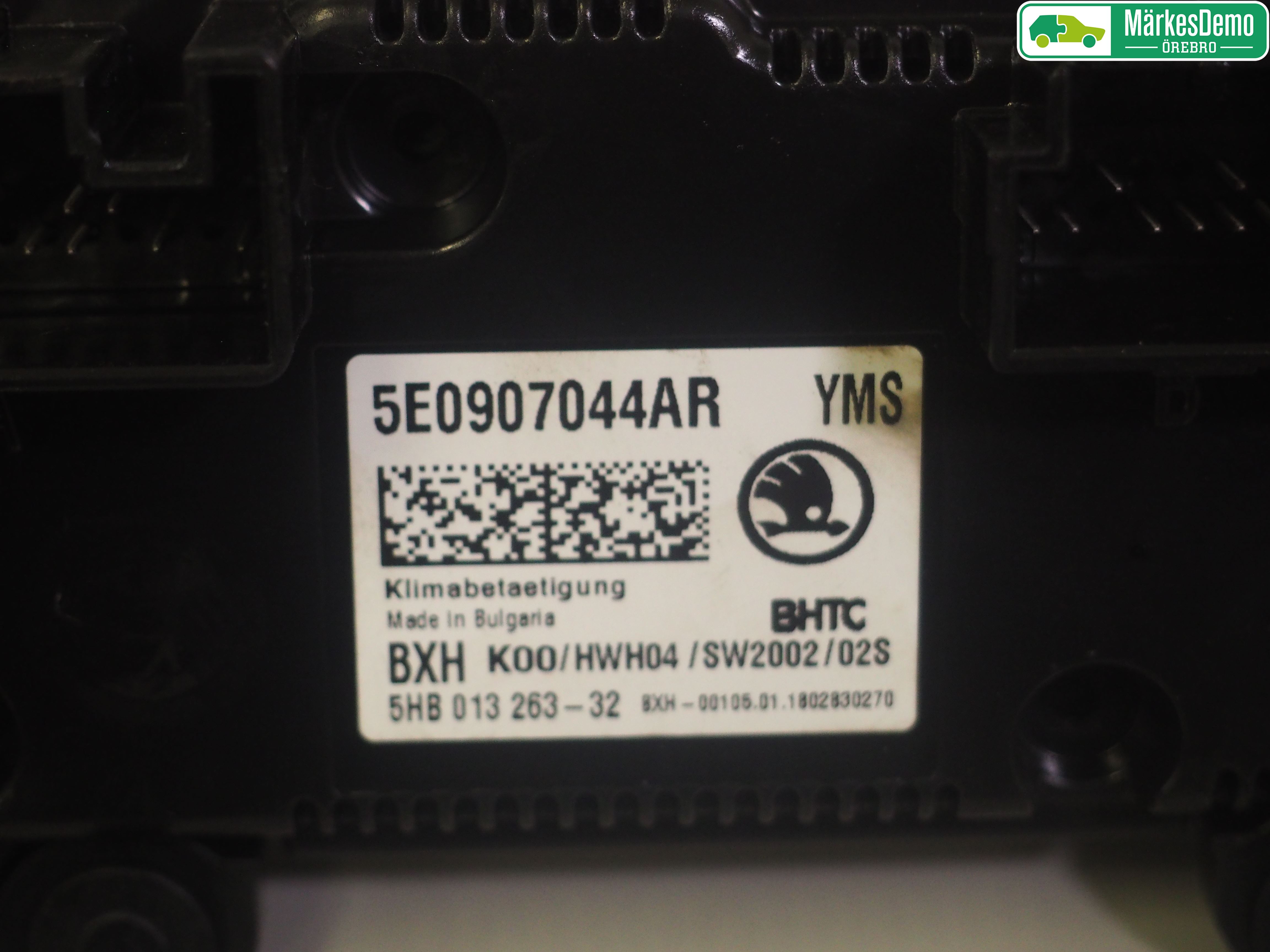 Skoda OCTAVIA (5E) 13-20 Varme Ac Betjening-Display