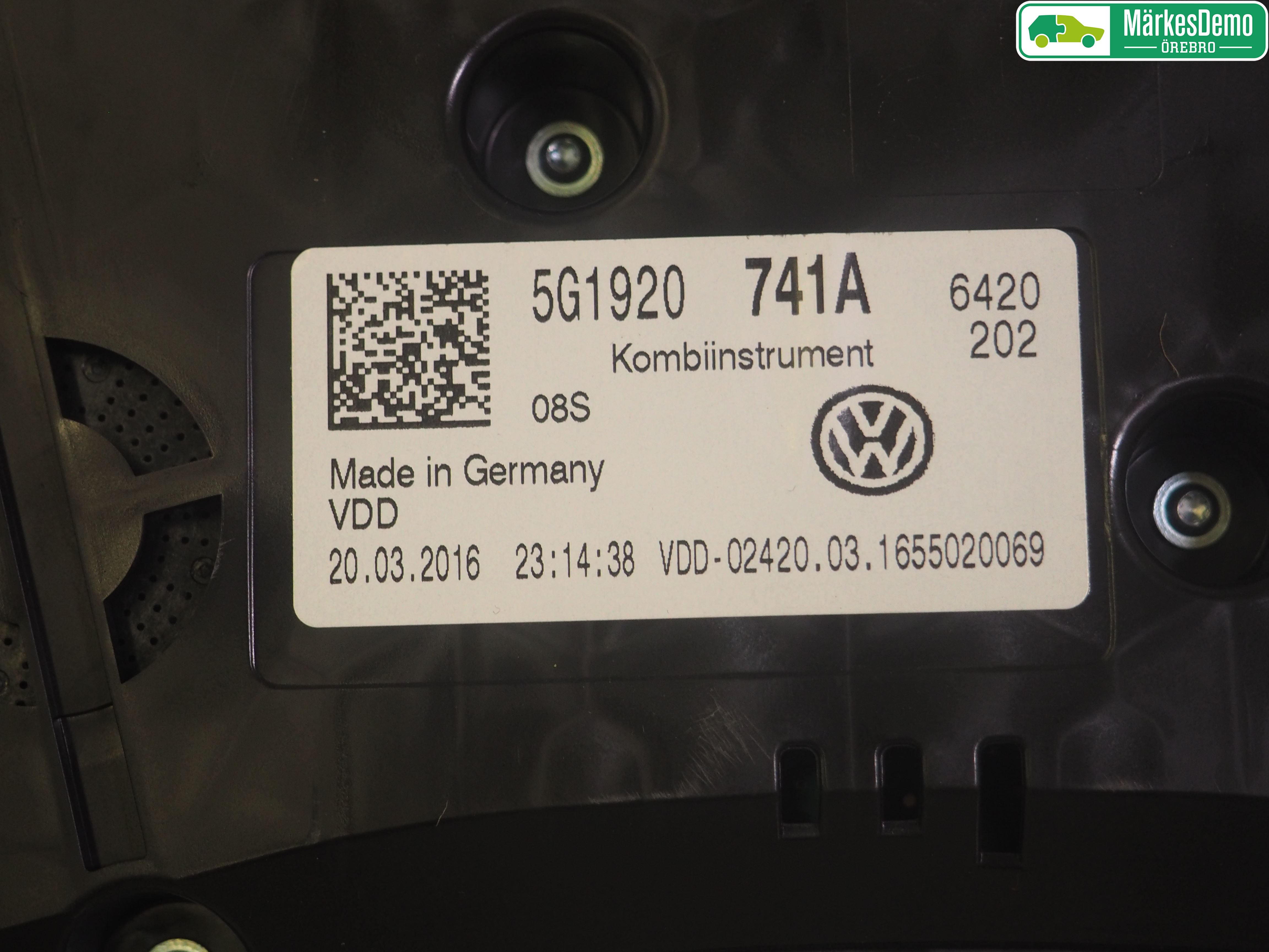 Volkswagen VW GOLF / E-GOLF VII 13-20 Instr Kombinert