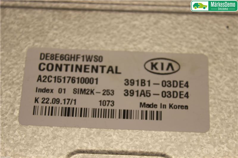Kia NIRO (DE) 17-22 Styreenhet Innsprøytning