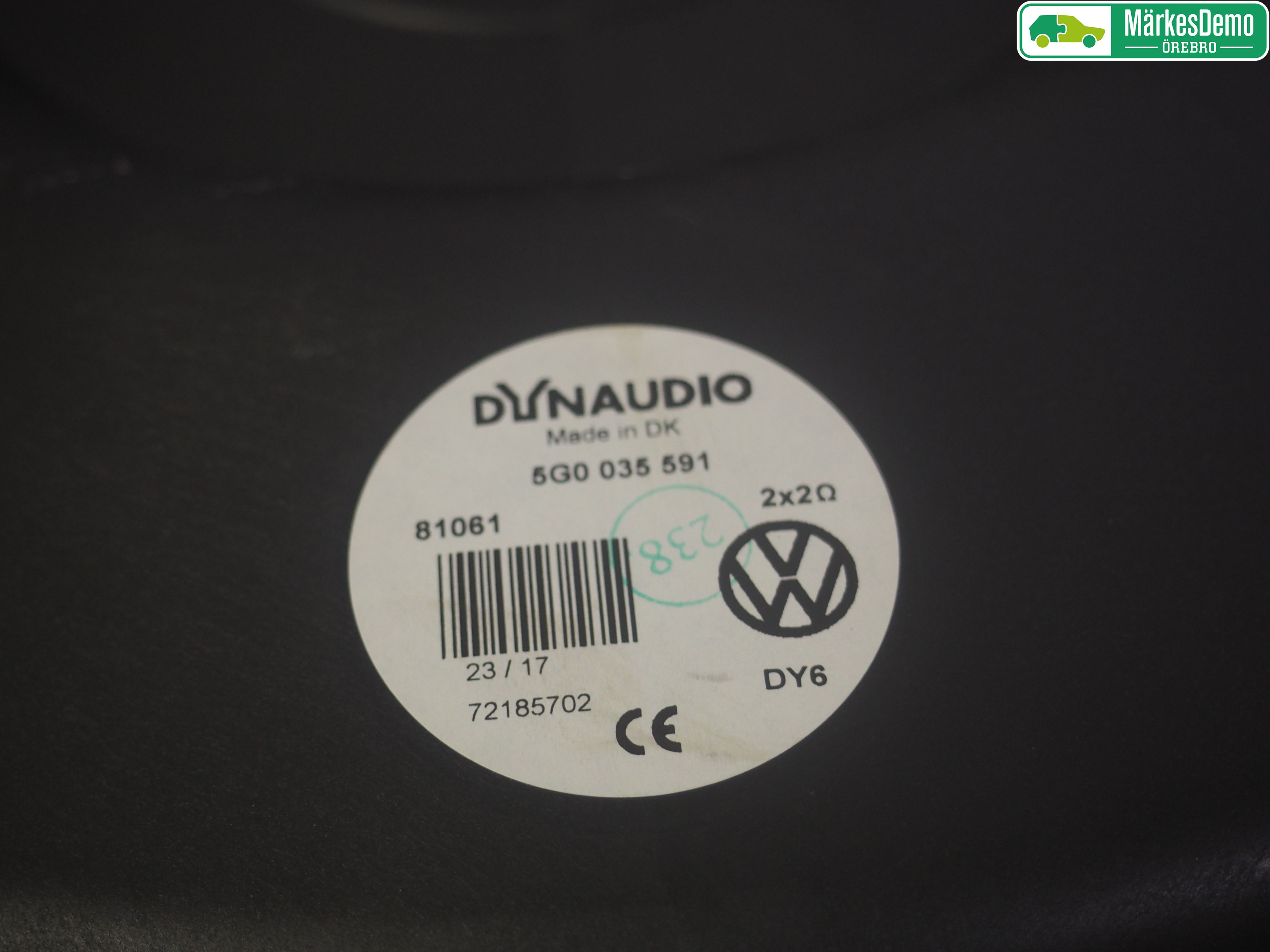 Volkswagen VW GOLF / E-GOLF VII 13-20 Innr Høyttaler