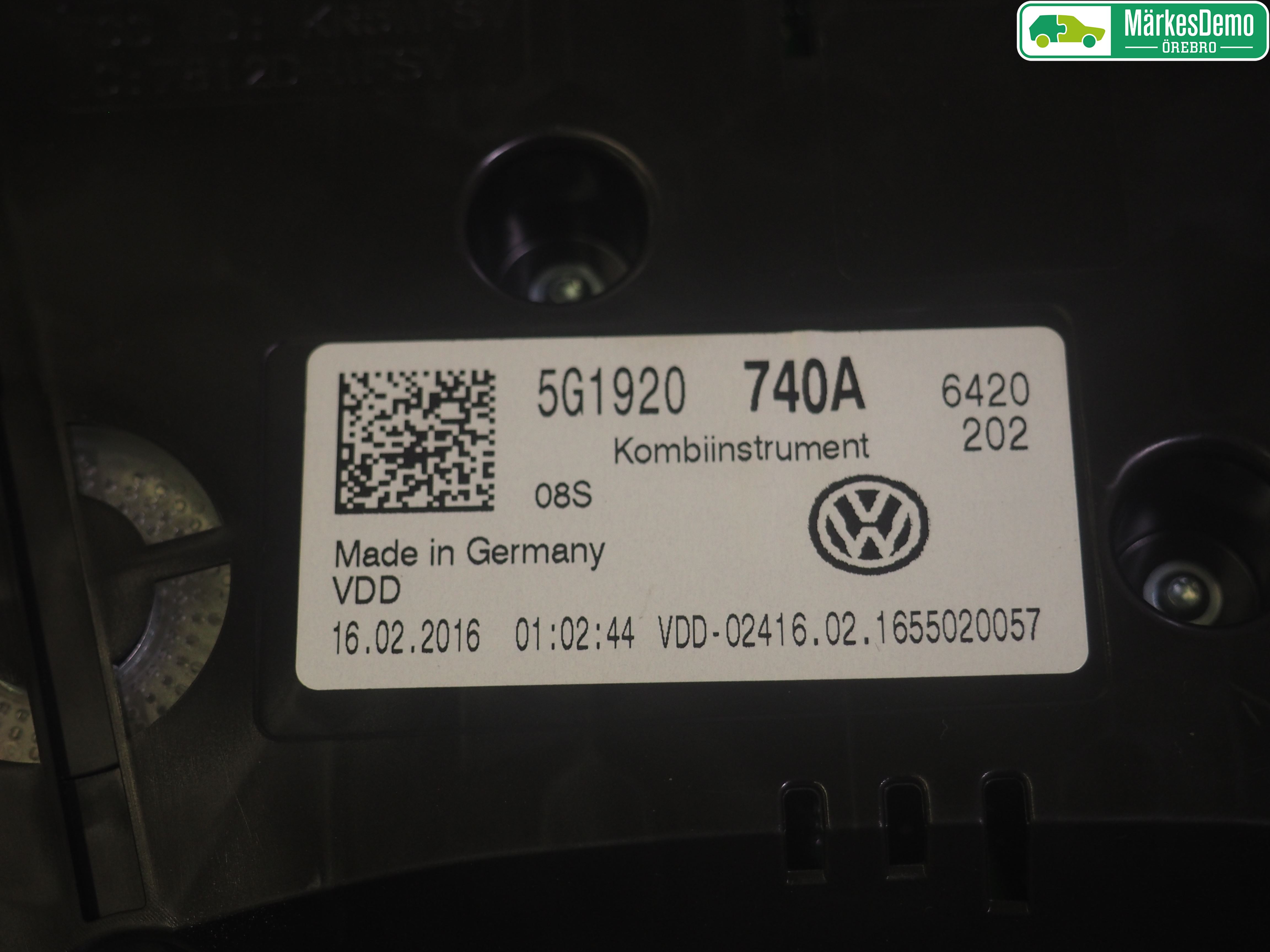 Volkswagen VW GOLF / E-GOLF VII 13-20 Instr Kombinert