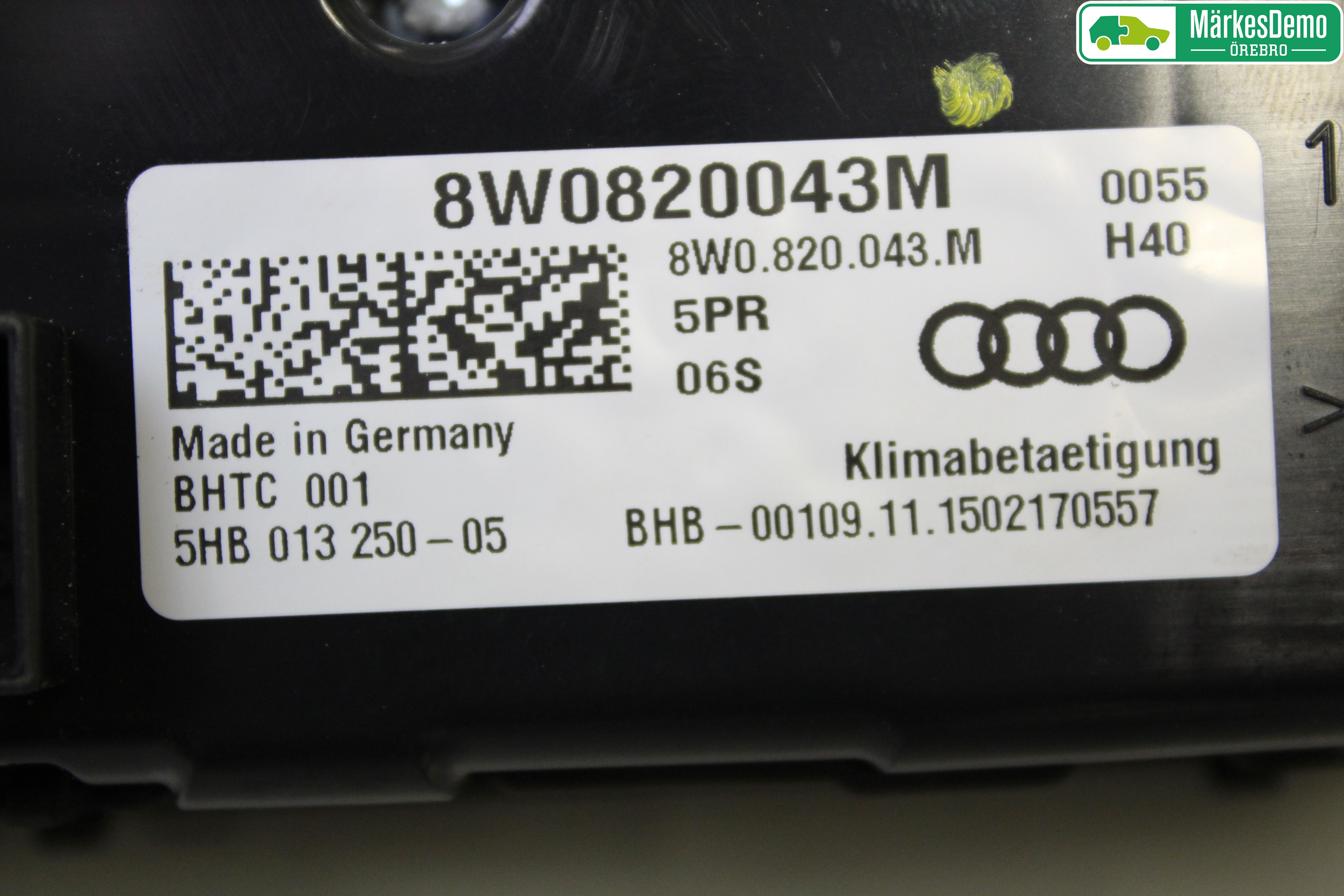 Audi A4/S4 B9 16-19 Varme Ac Betjening-Display