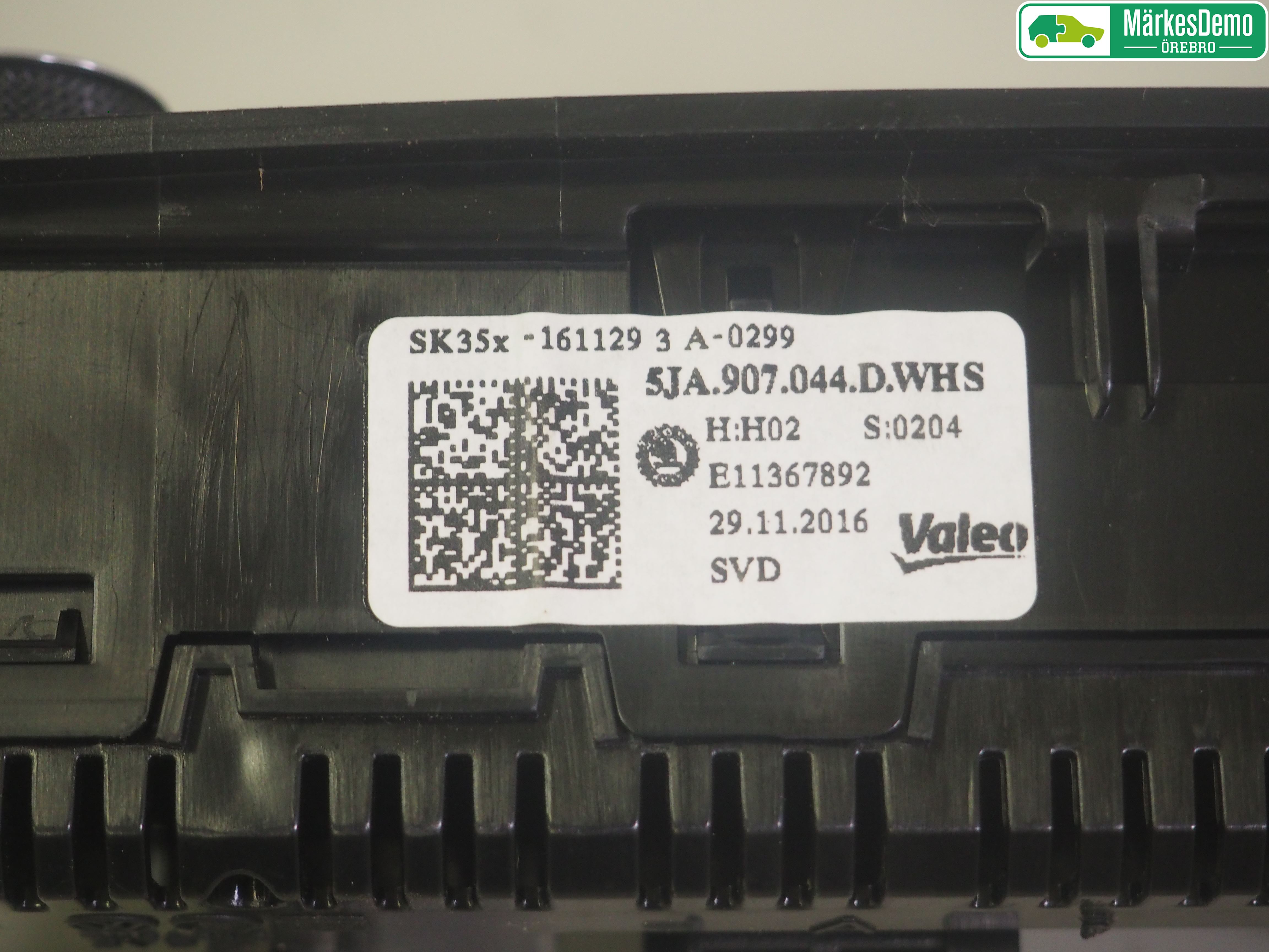 Skoda RAPID Varme Ac Betjening-Display