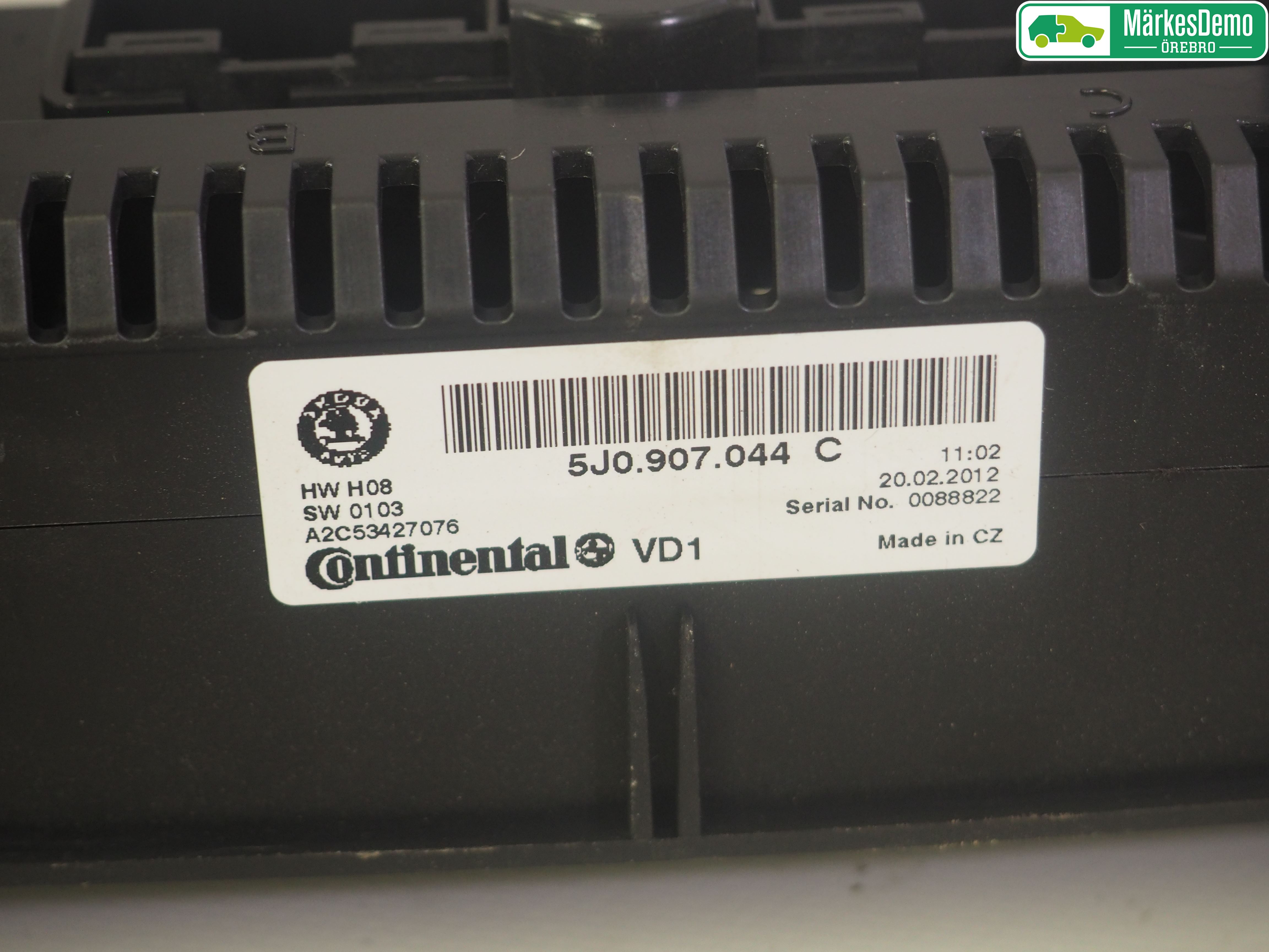 Skoda FABIA 07-14 Varme Ac Betjening-Display