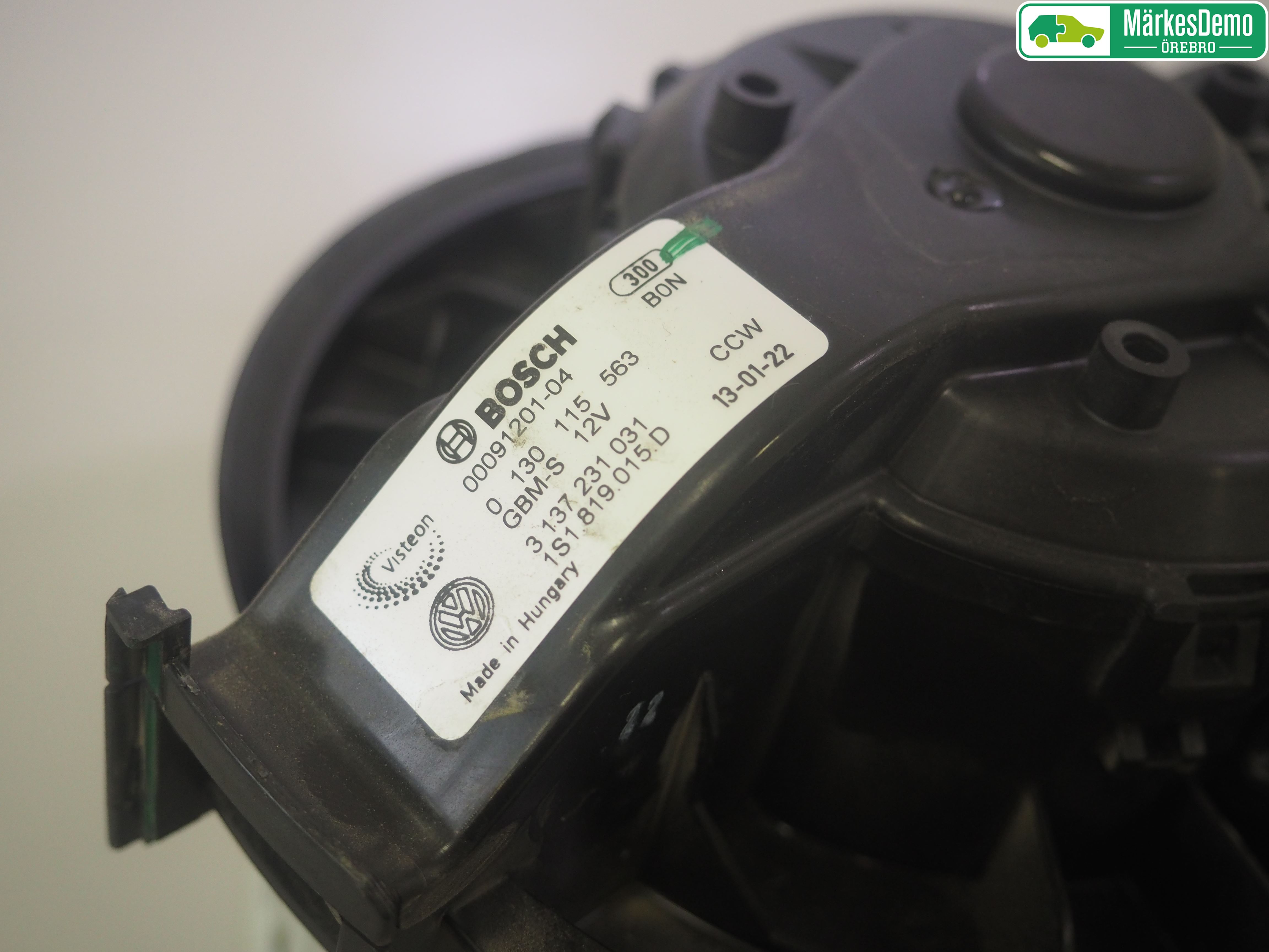 Volkswagen VW UP! / E-UP! Varme Ac Varmeapparatvifte