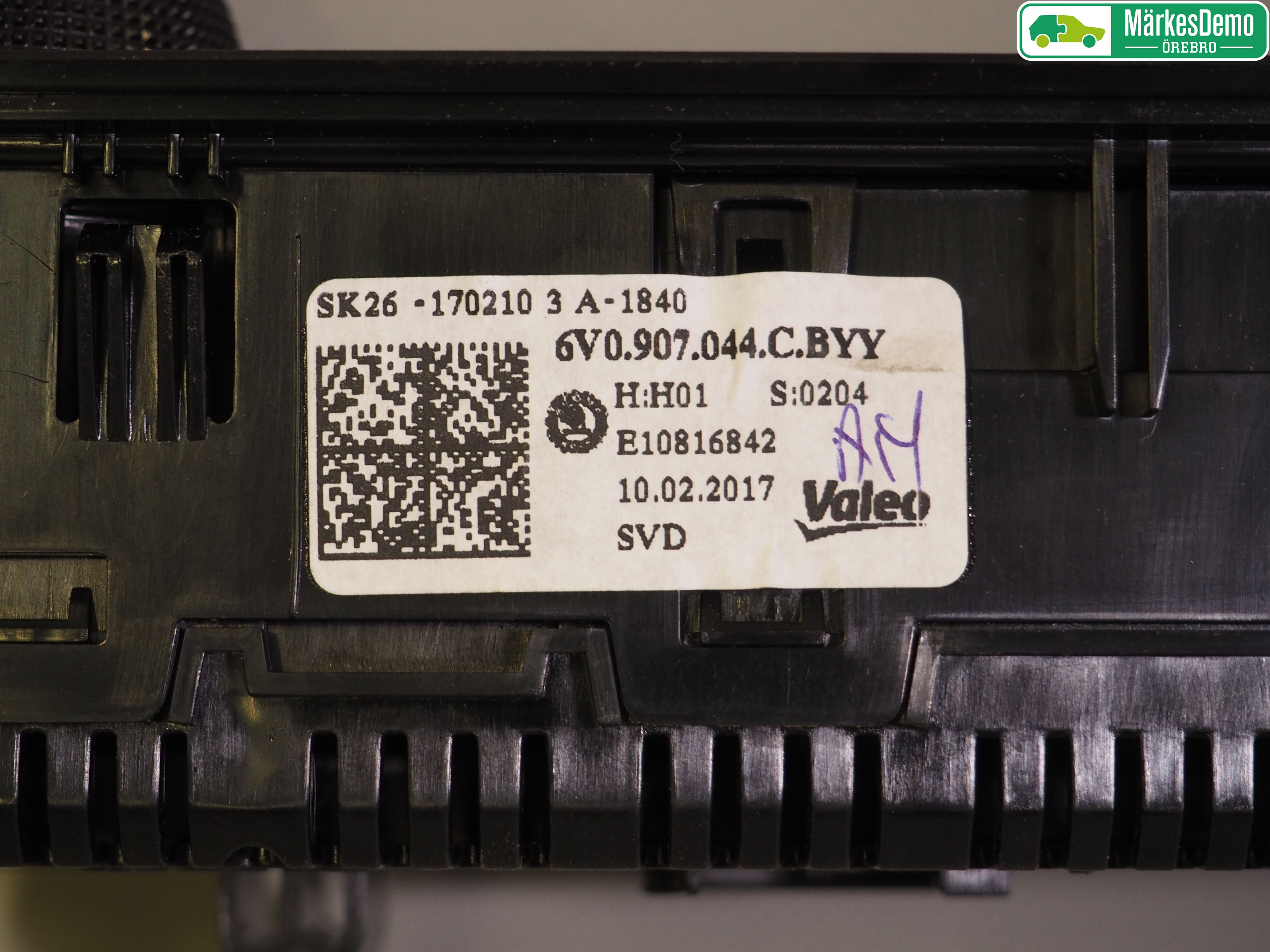 Skoda FABIA 15-21 Varme Ac Betjening-Display