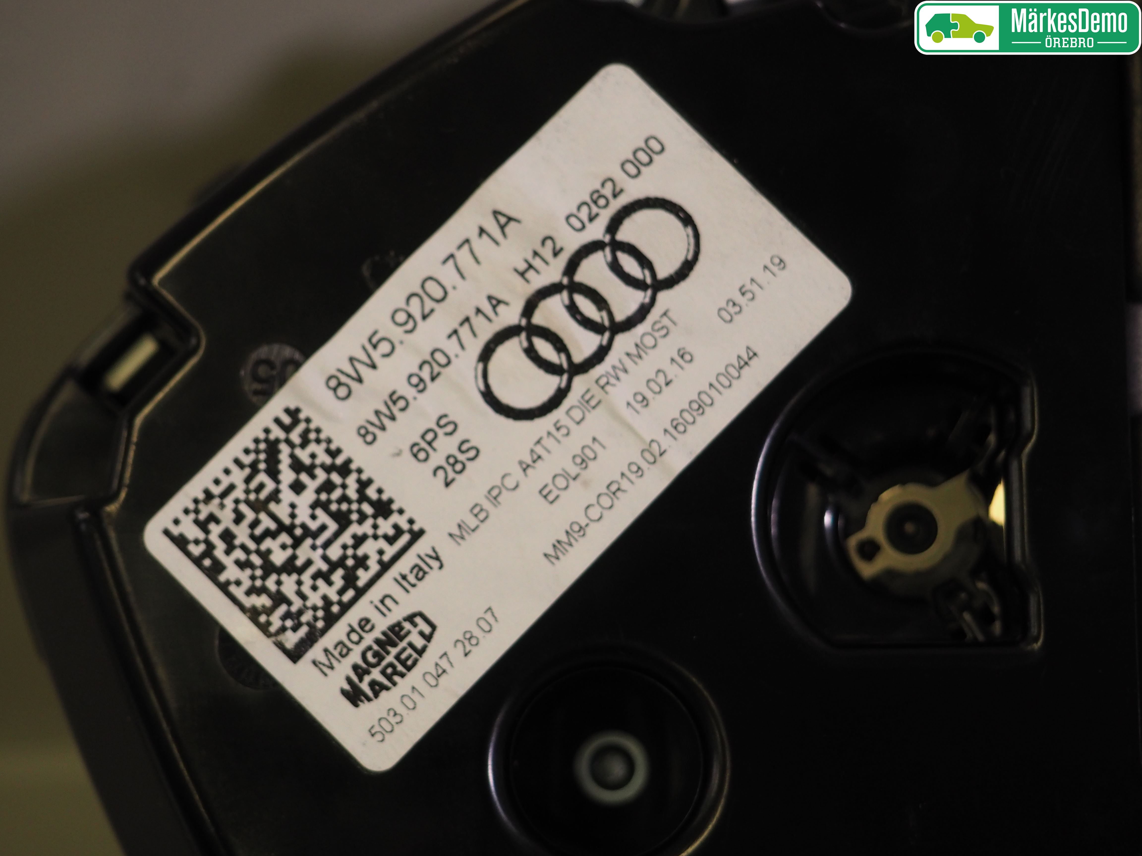 Audi A4/S4 B9 16-19 Instr Kombinert