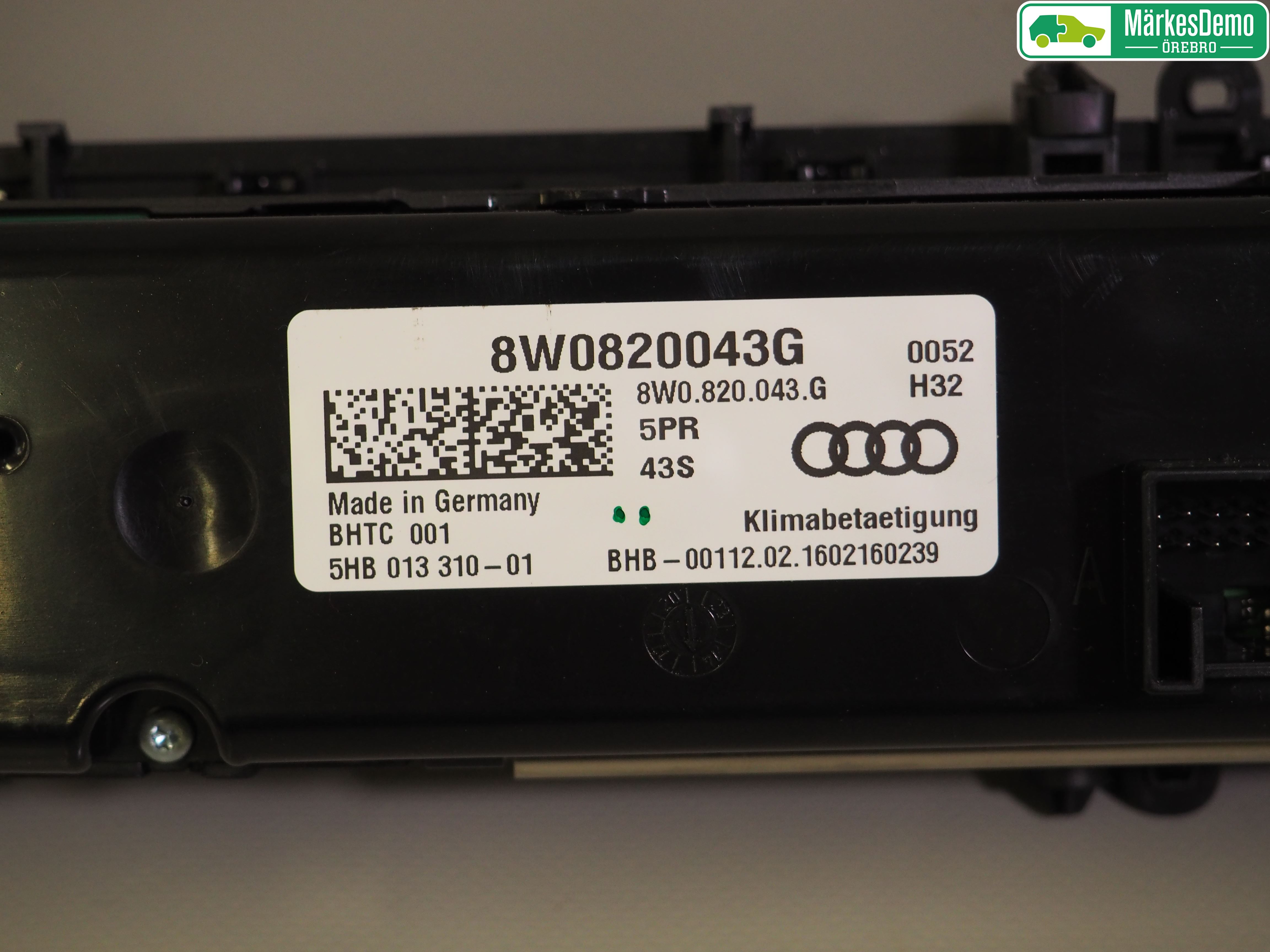 Audi A4/S4 B9 16-19 Varme Ac Betjening-Display