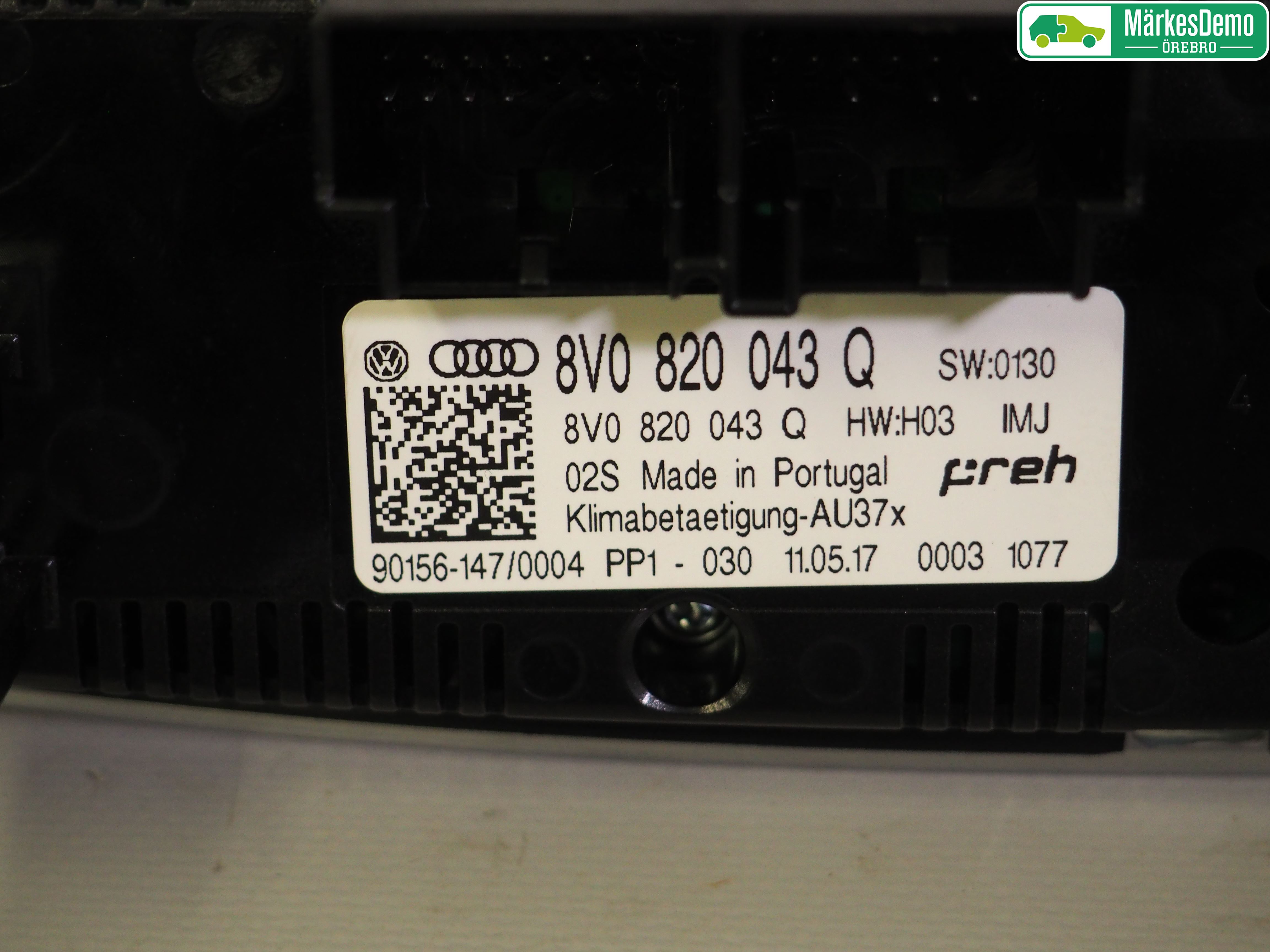 Audi A3/S3 8V 13-20 Varme Ac Betjening-Display
