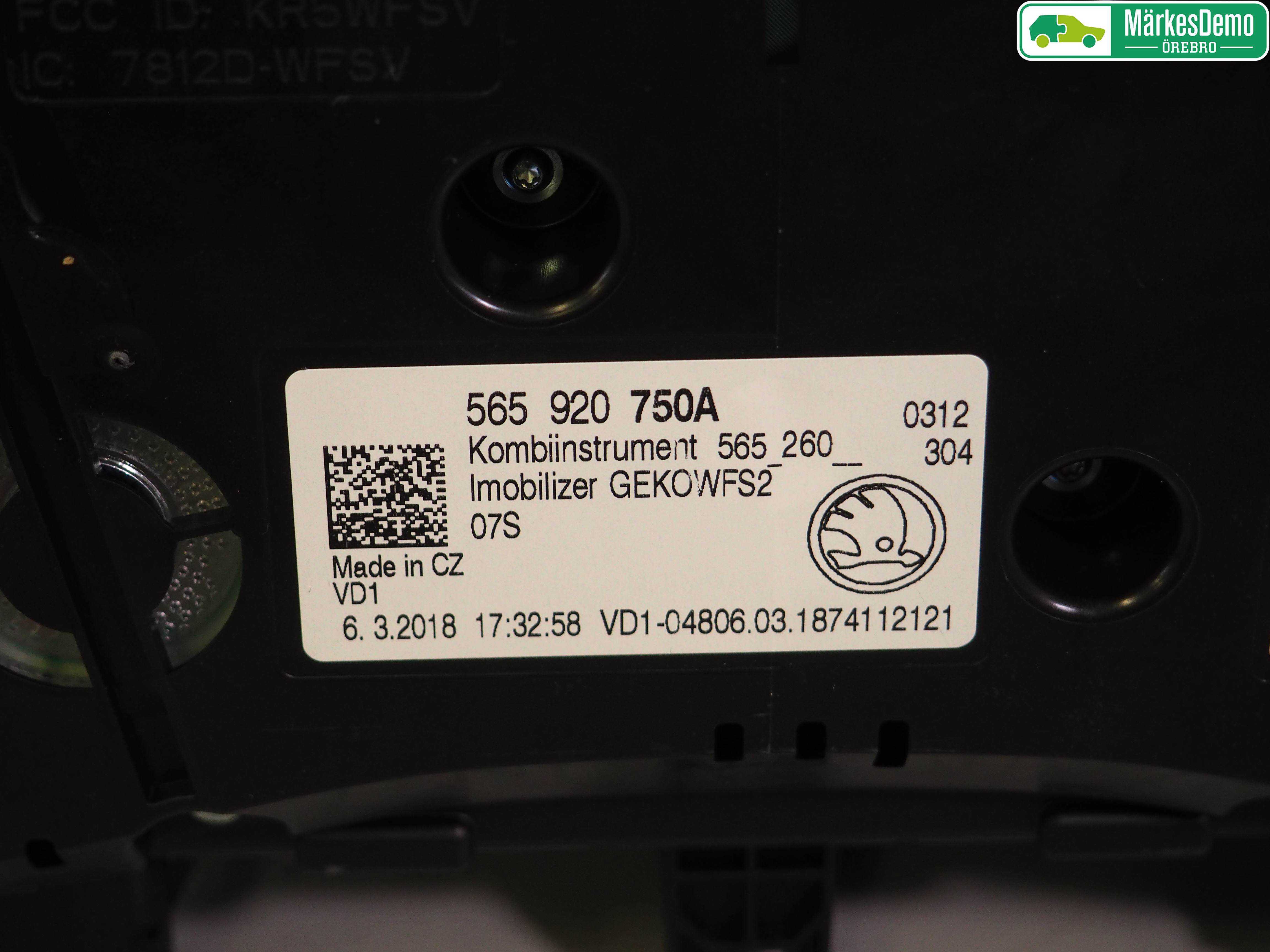 Skoda KODIAQ 17-24 Instr Kombinert