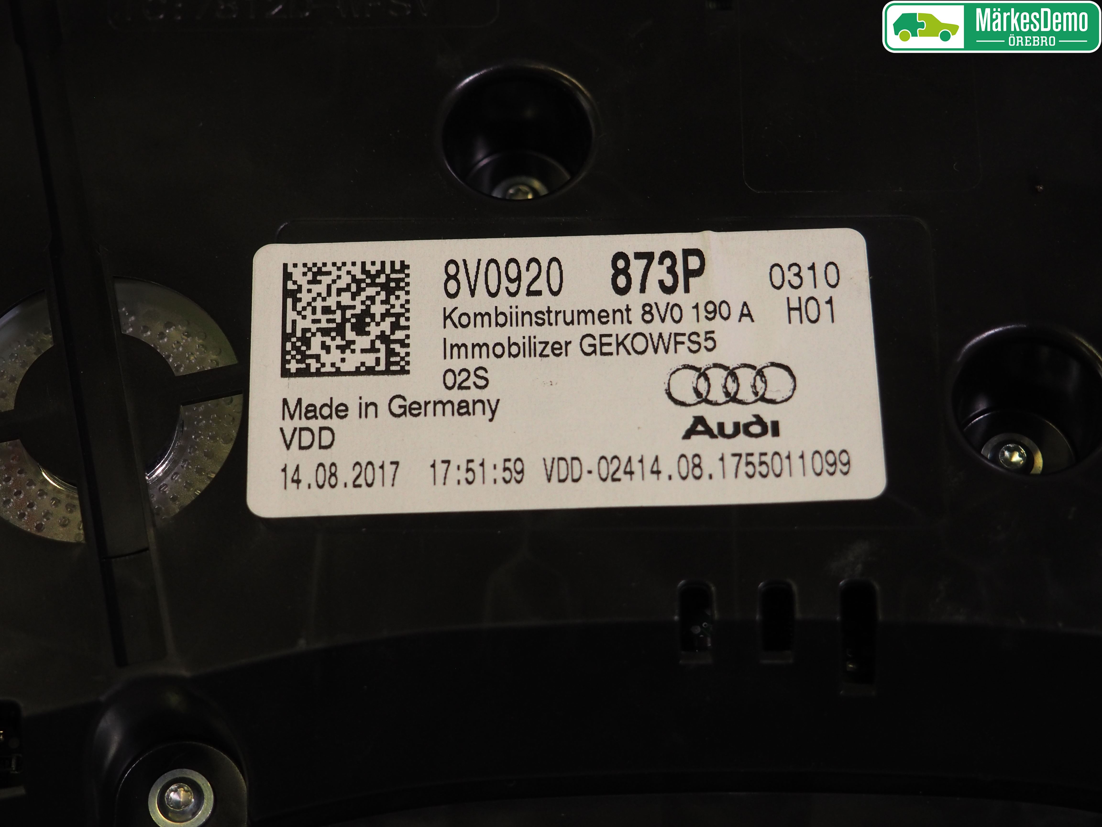 Audi A3/S3 8V 13-20 Instr Kombinert