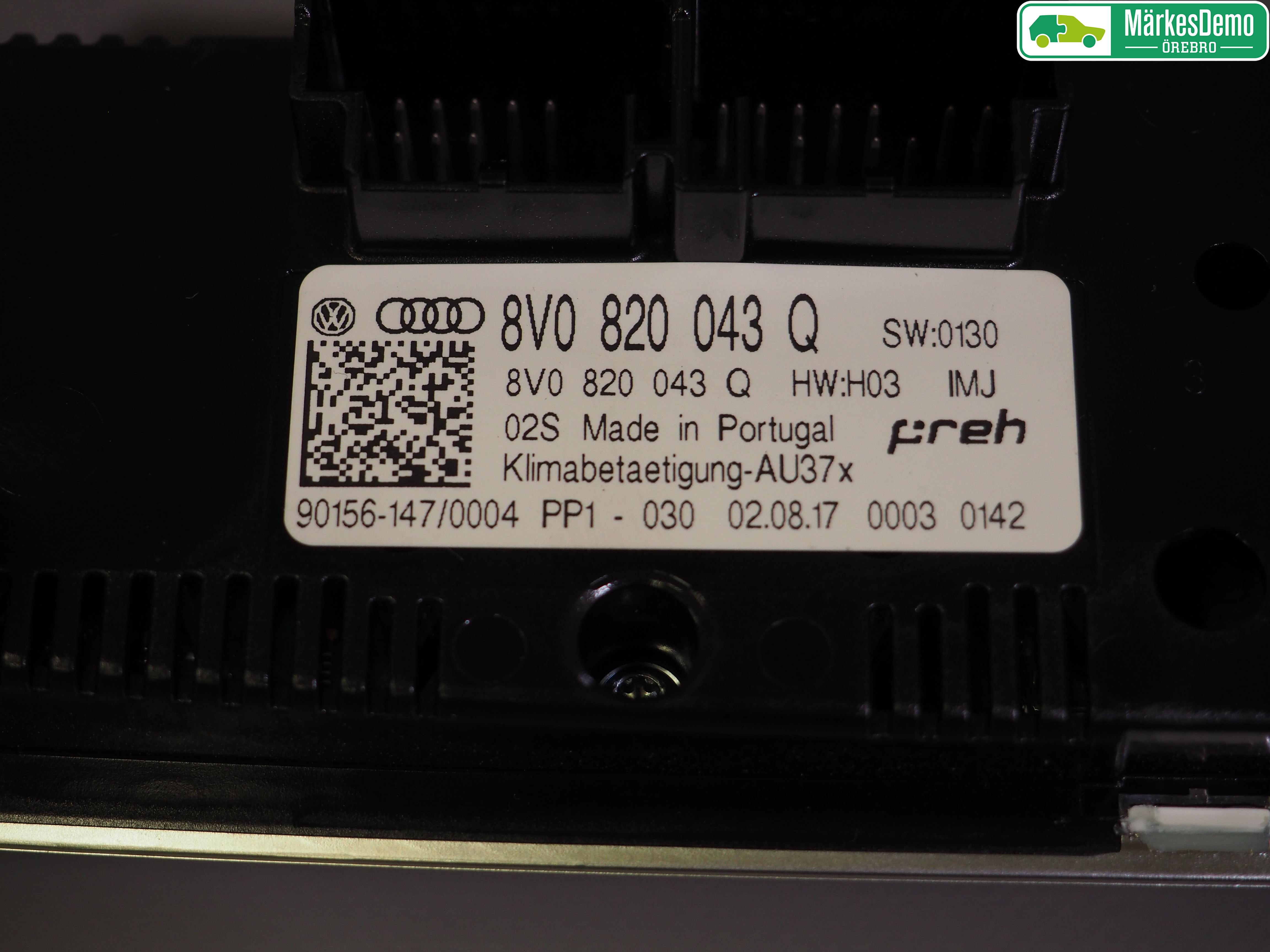 Audi A3/S3 8V 13-20 Varme Ac Betjening-Display