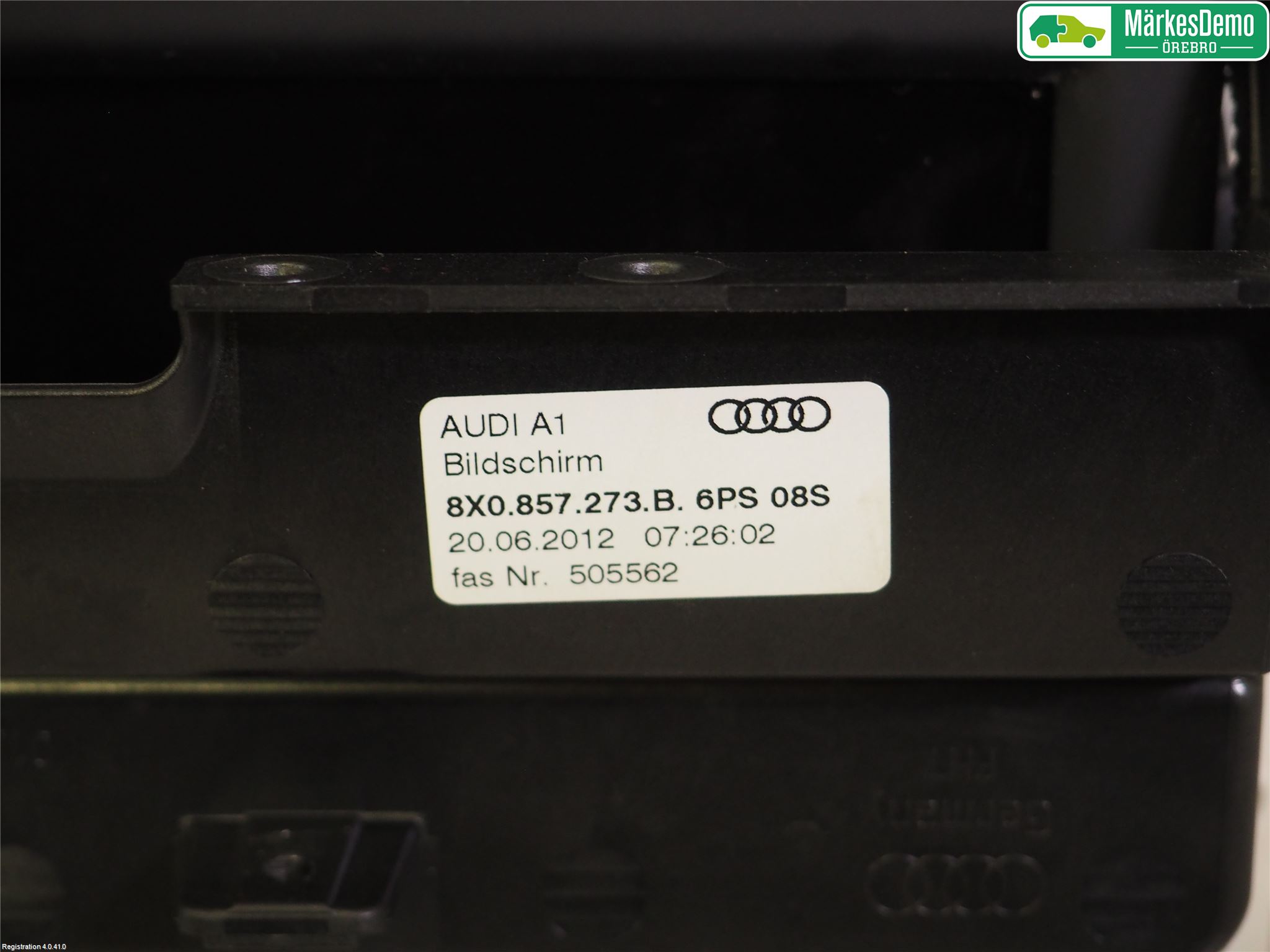 Audi A1/S1 11-18 Instr Skjerm Dvd-Gps-Ac-Tlf