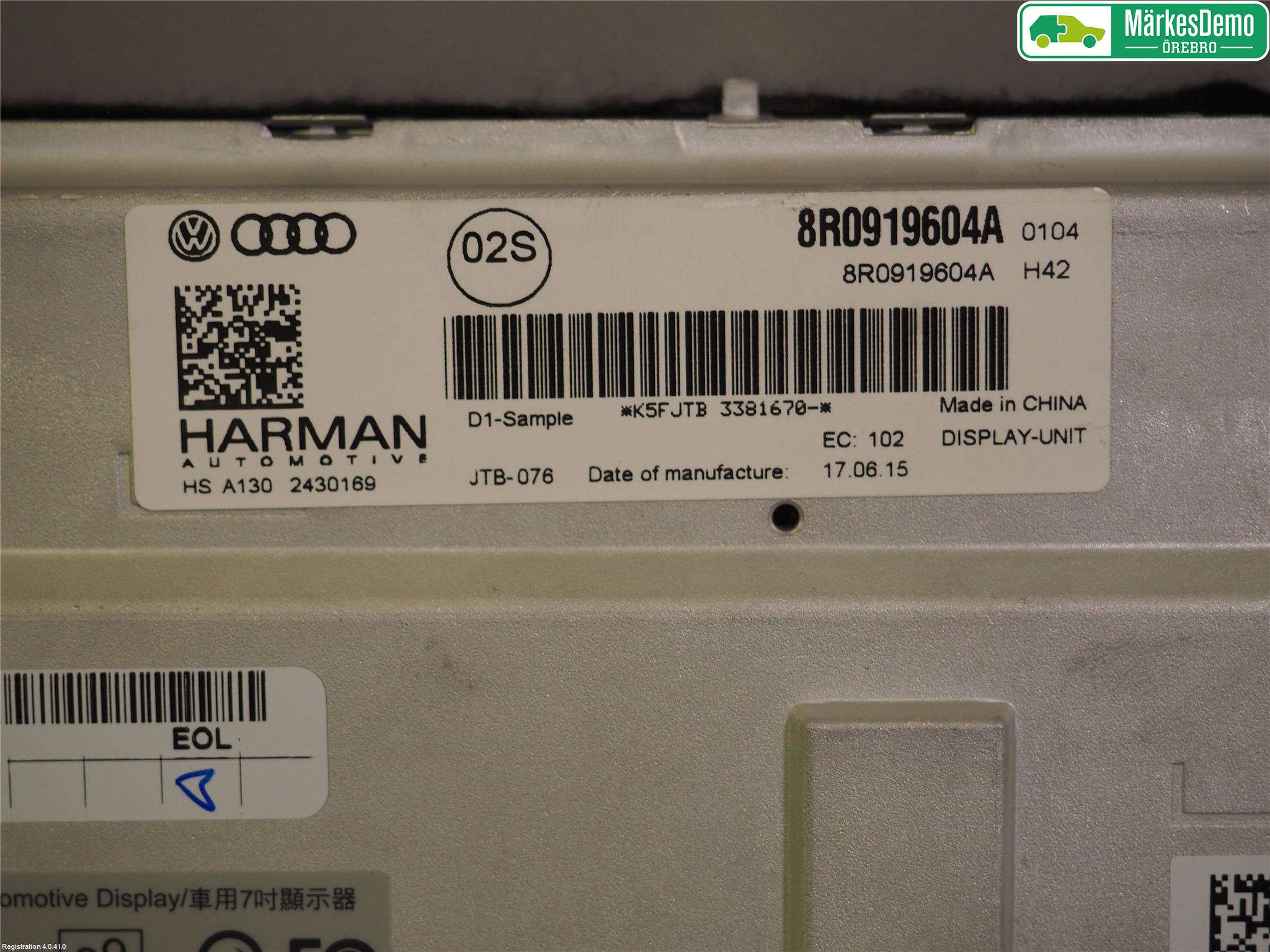 Audi A4 12-15 Multifunktionsdisplay