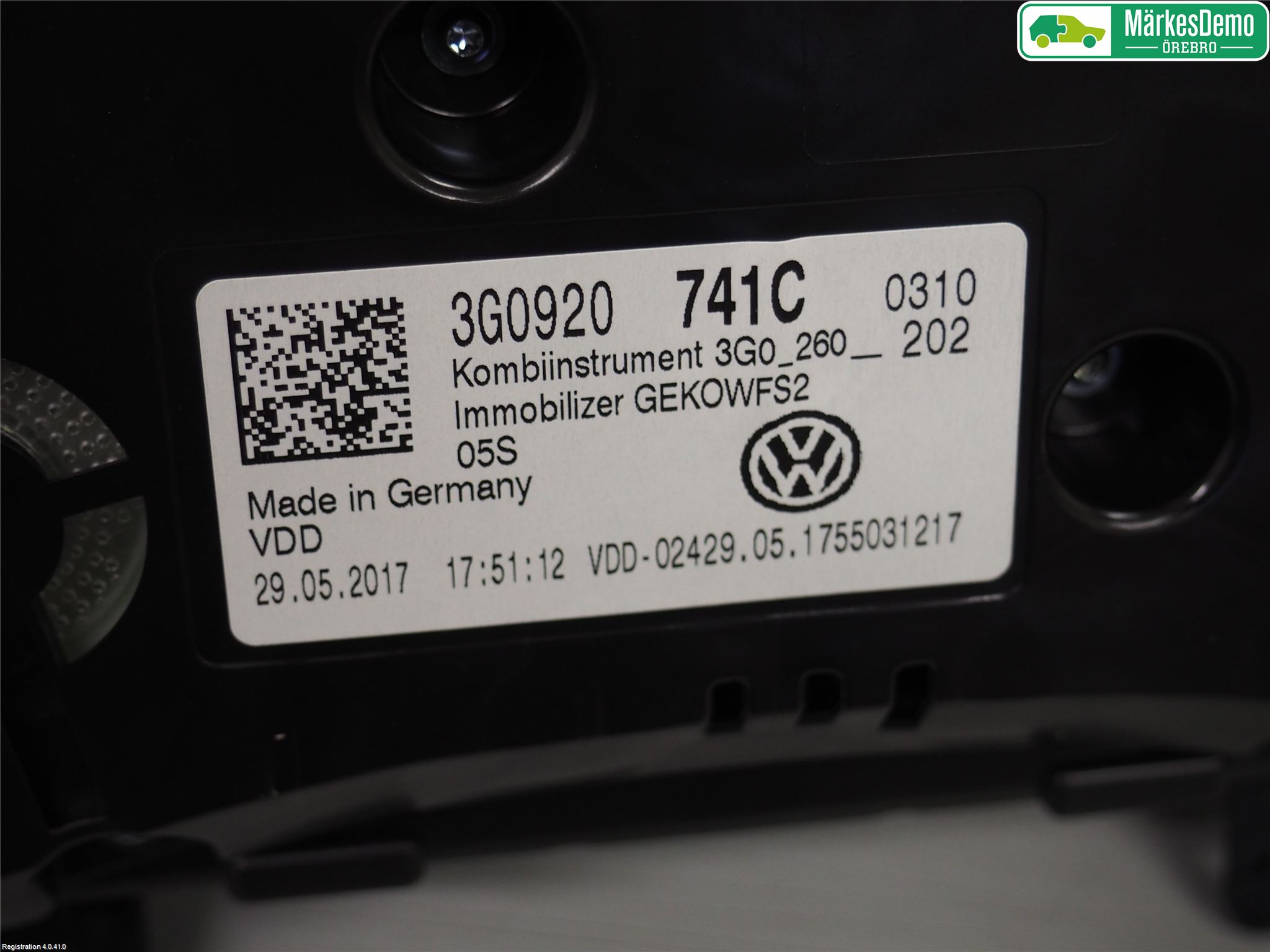 Volkswagen VW PASSAT 15-19 Instr Kombinert