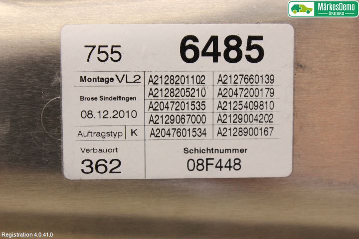 Mercedes-Benz MB E-KLASS (W212) 09-16 Vindusheis
