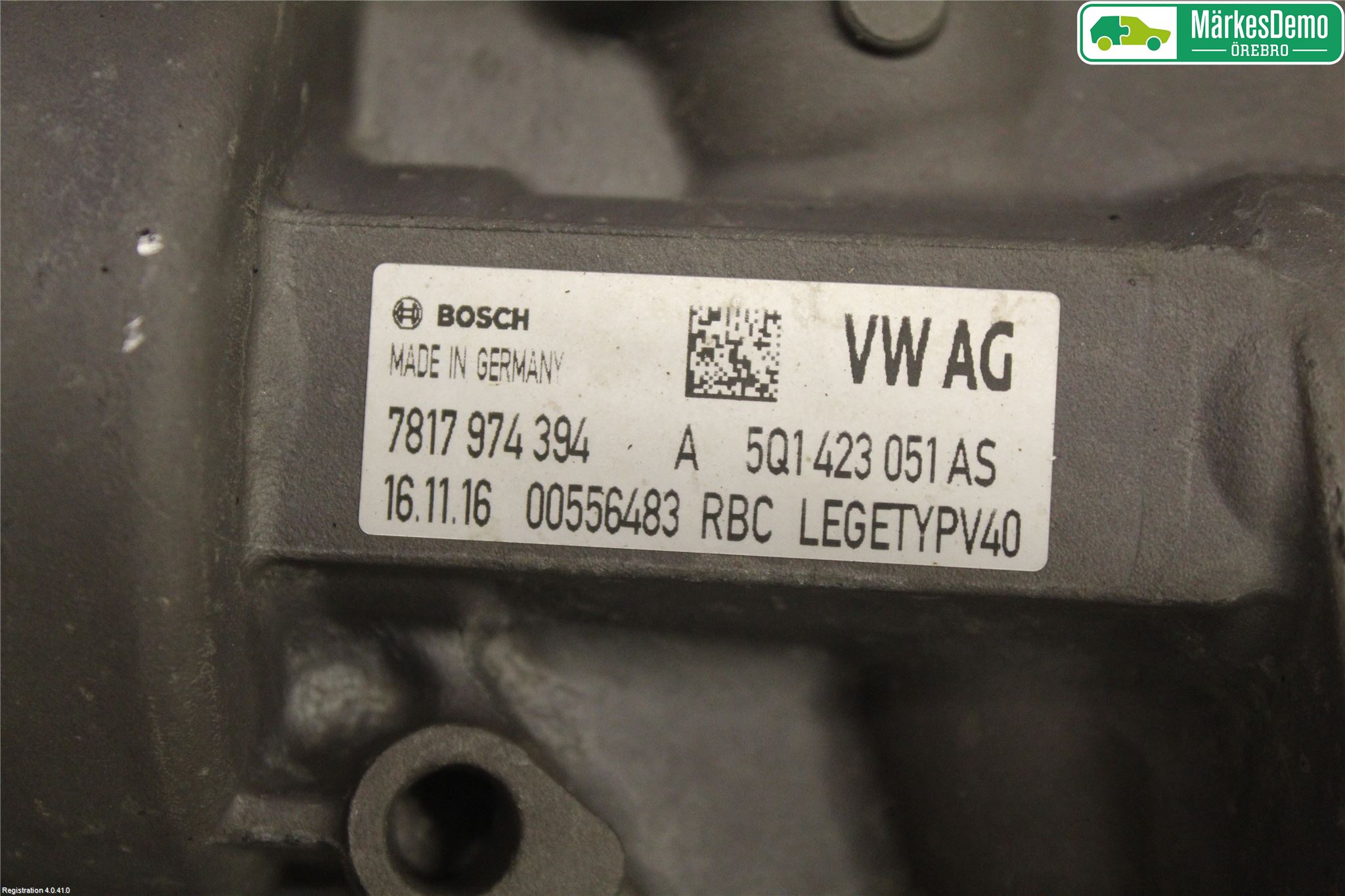 Volkswagen VW GOLF / E-GOLF VII 13-20 Servo Snekke - Tannstang