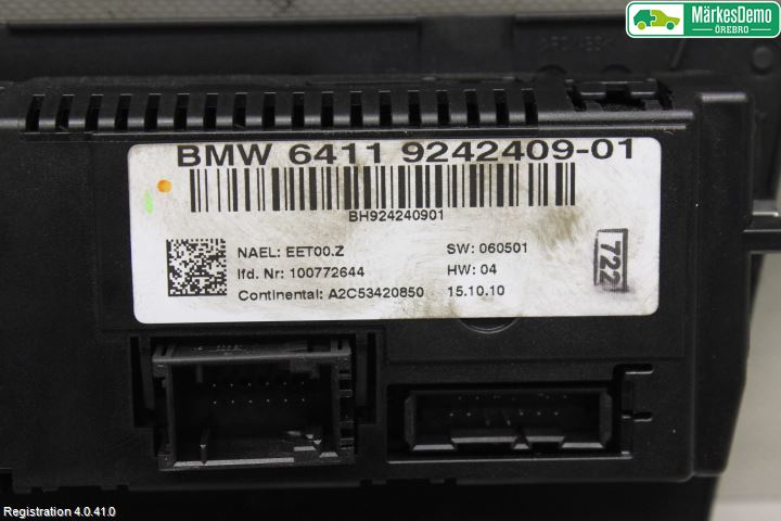 BMW 3 E90/91 SED/TOU 05-12 Varme Ac Betjening-Display