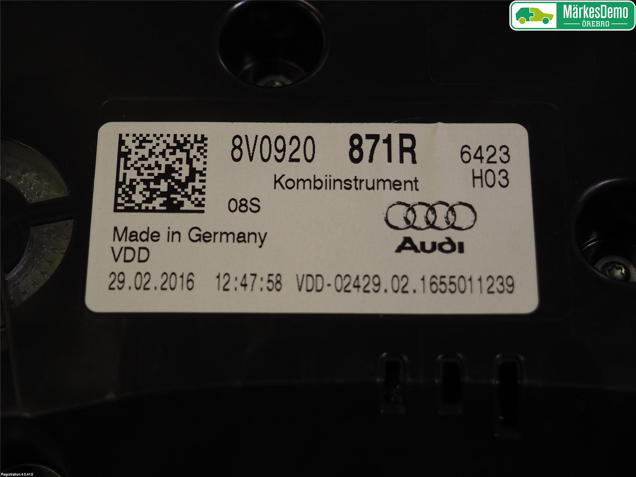 Audi A3/S3 8V 13-20 Instr Kombinert