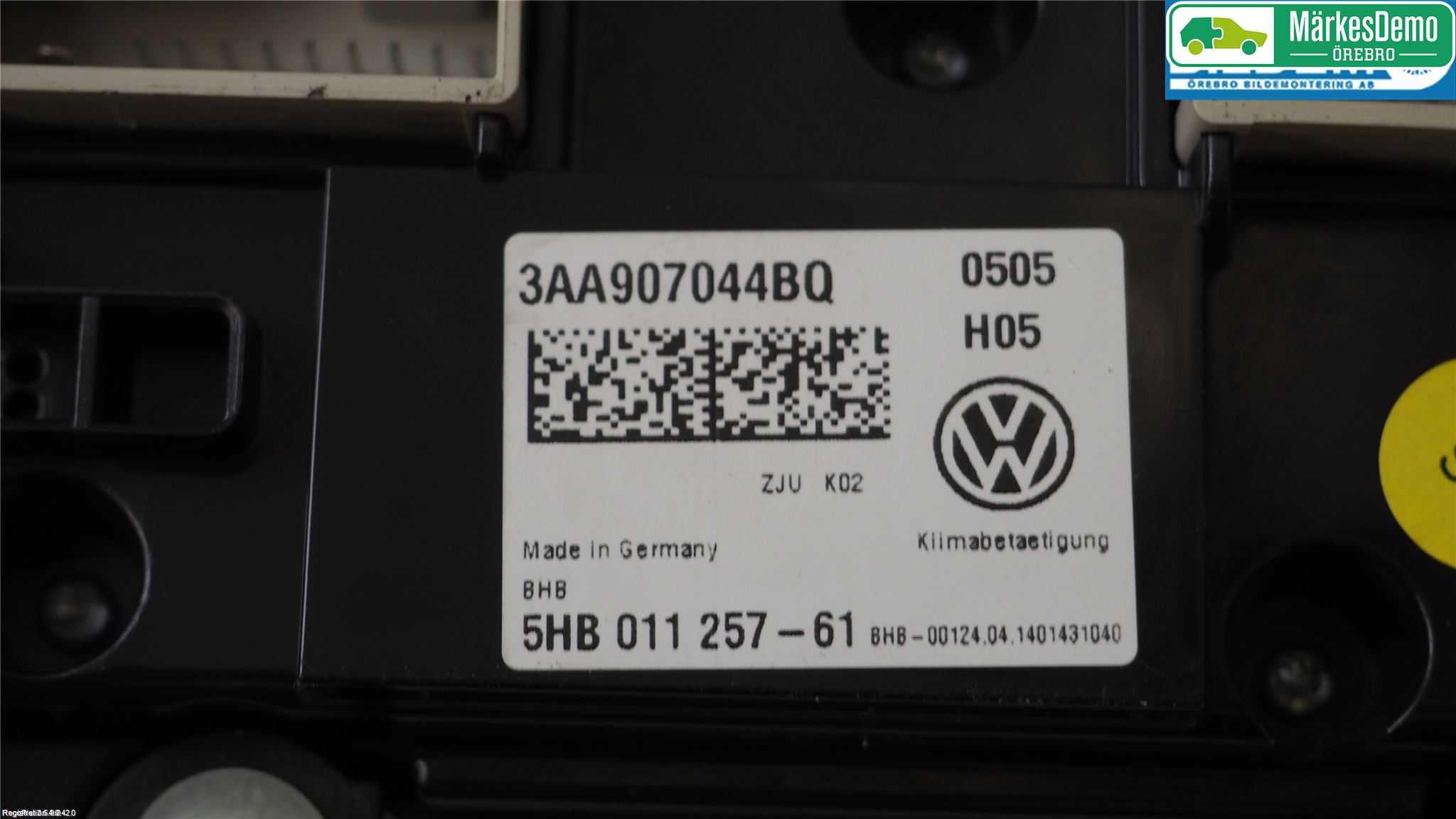Volkswagen VW TOURAN 10-15 Varme Ac Betjening-Display