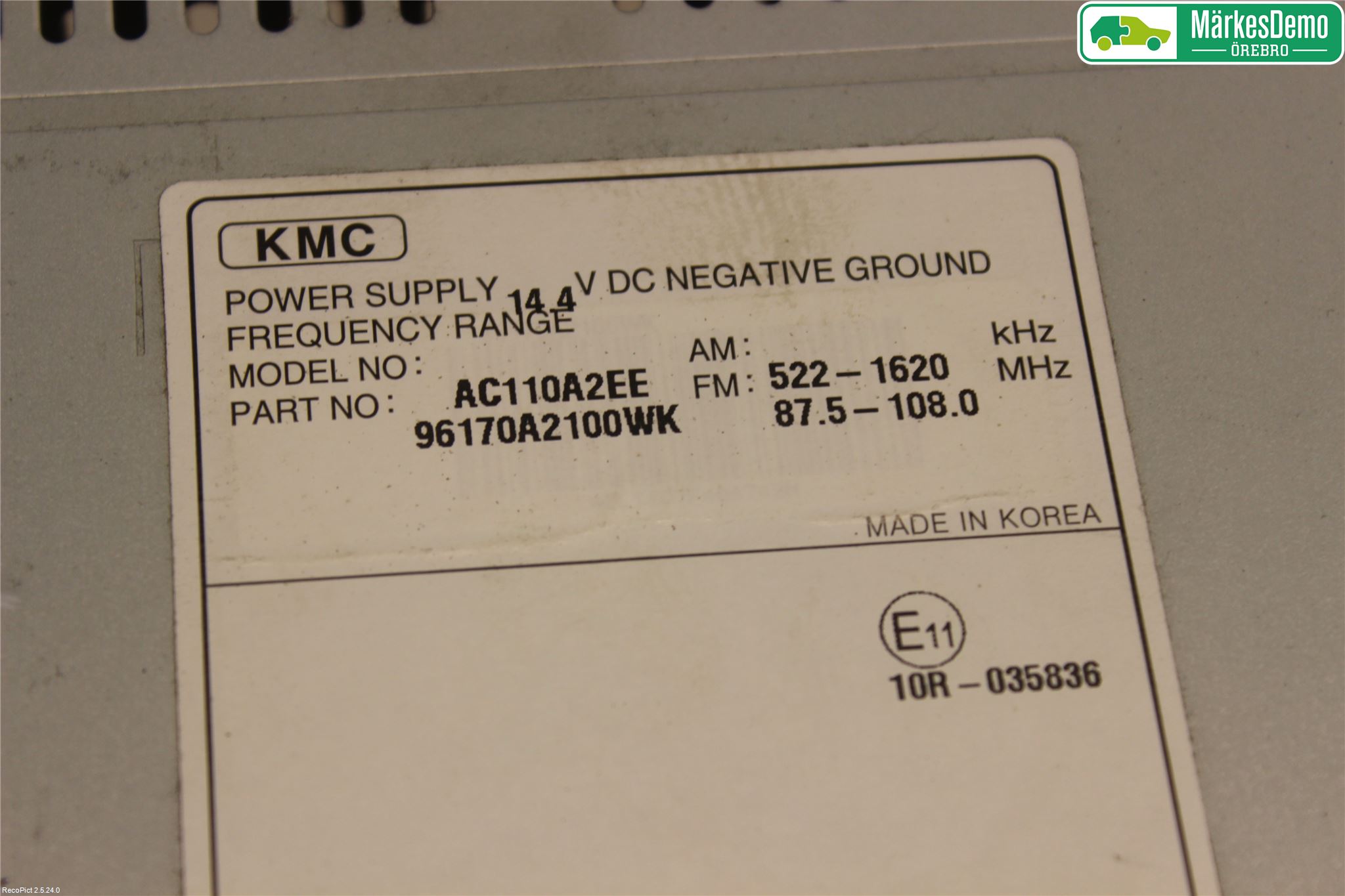 Kia CEED 12-18 Stereo Radio Med Cd