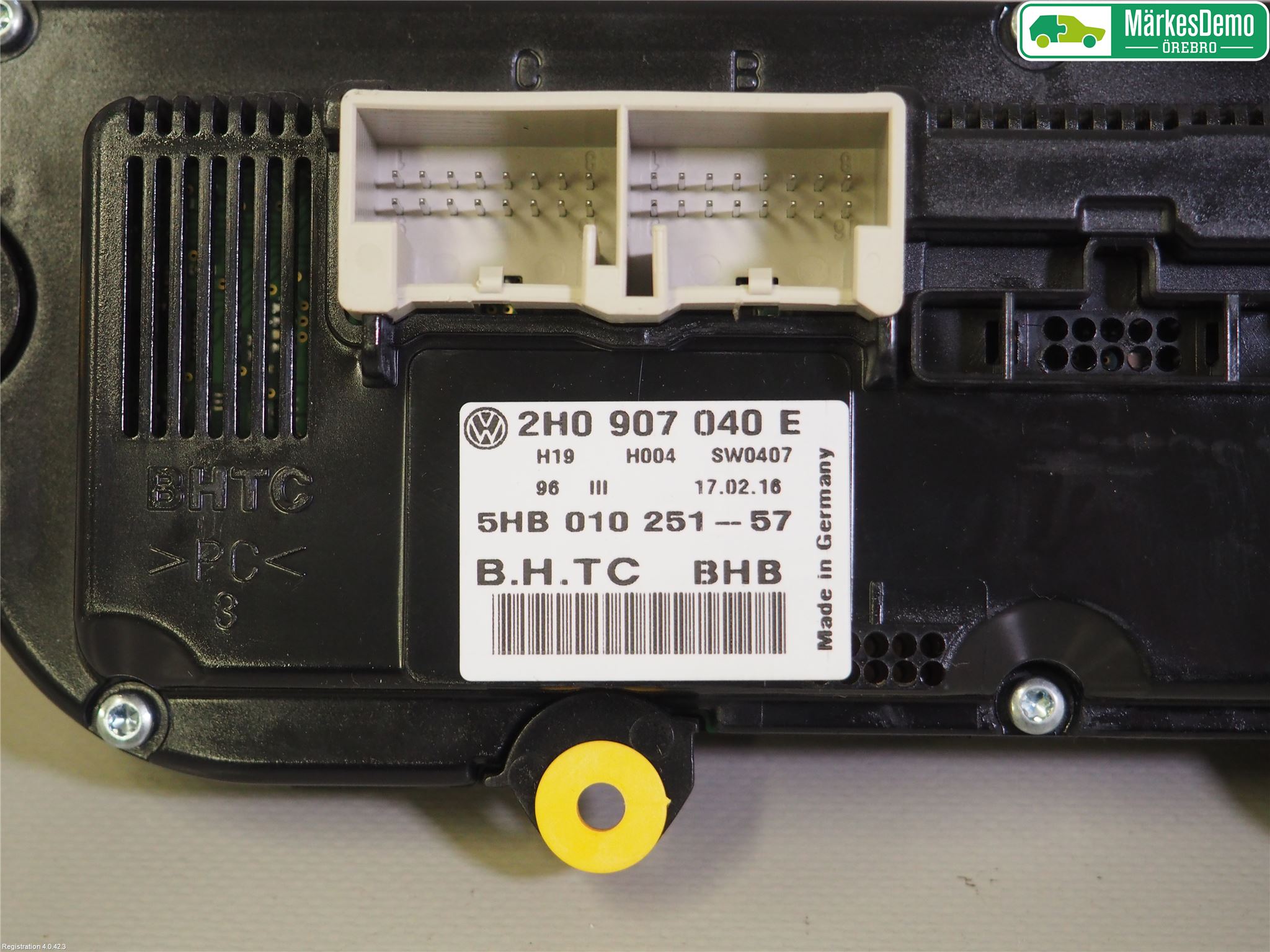 Volkswagen VW AMAROK 2H 10-22 Varme Ac Betjening-Display