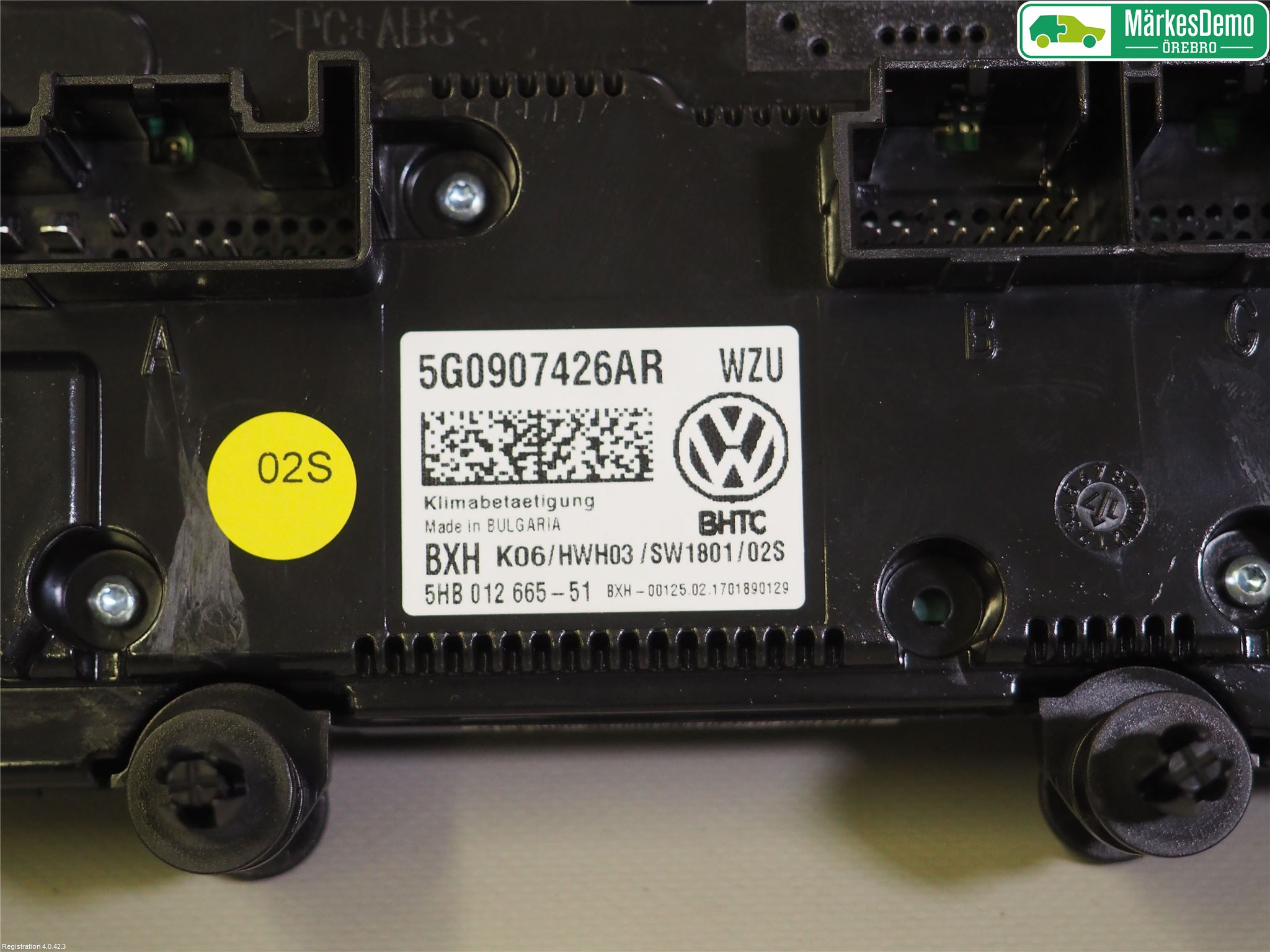 Volkswagen VW GOLF / E-GOLF VII 13-20 Varme Ac Betjening-Display