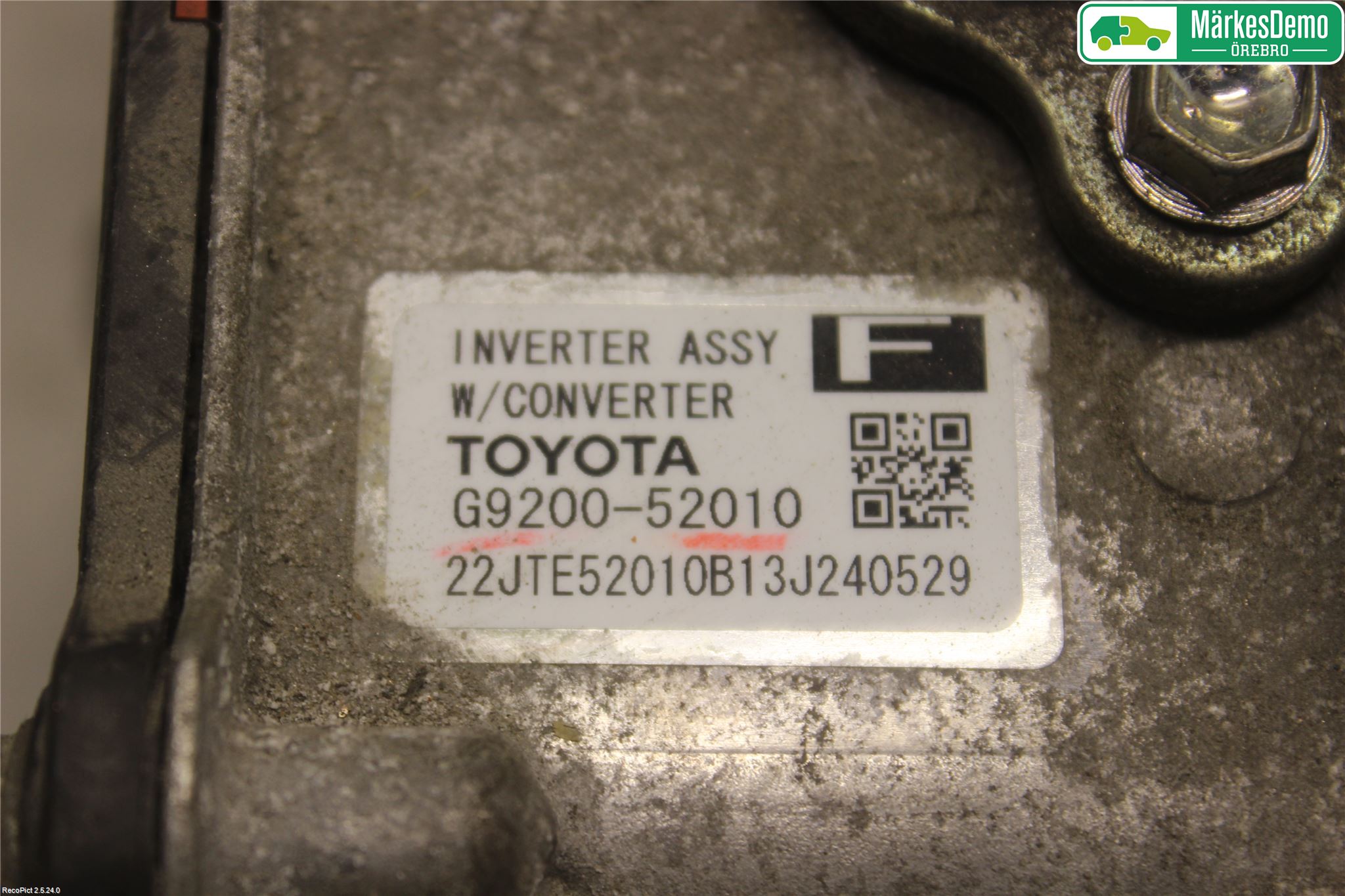 Toyota YARIS XP130 12-14 Inverter Hybrid