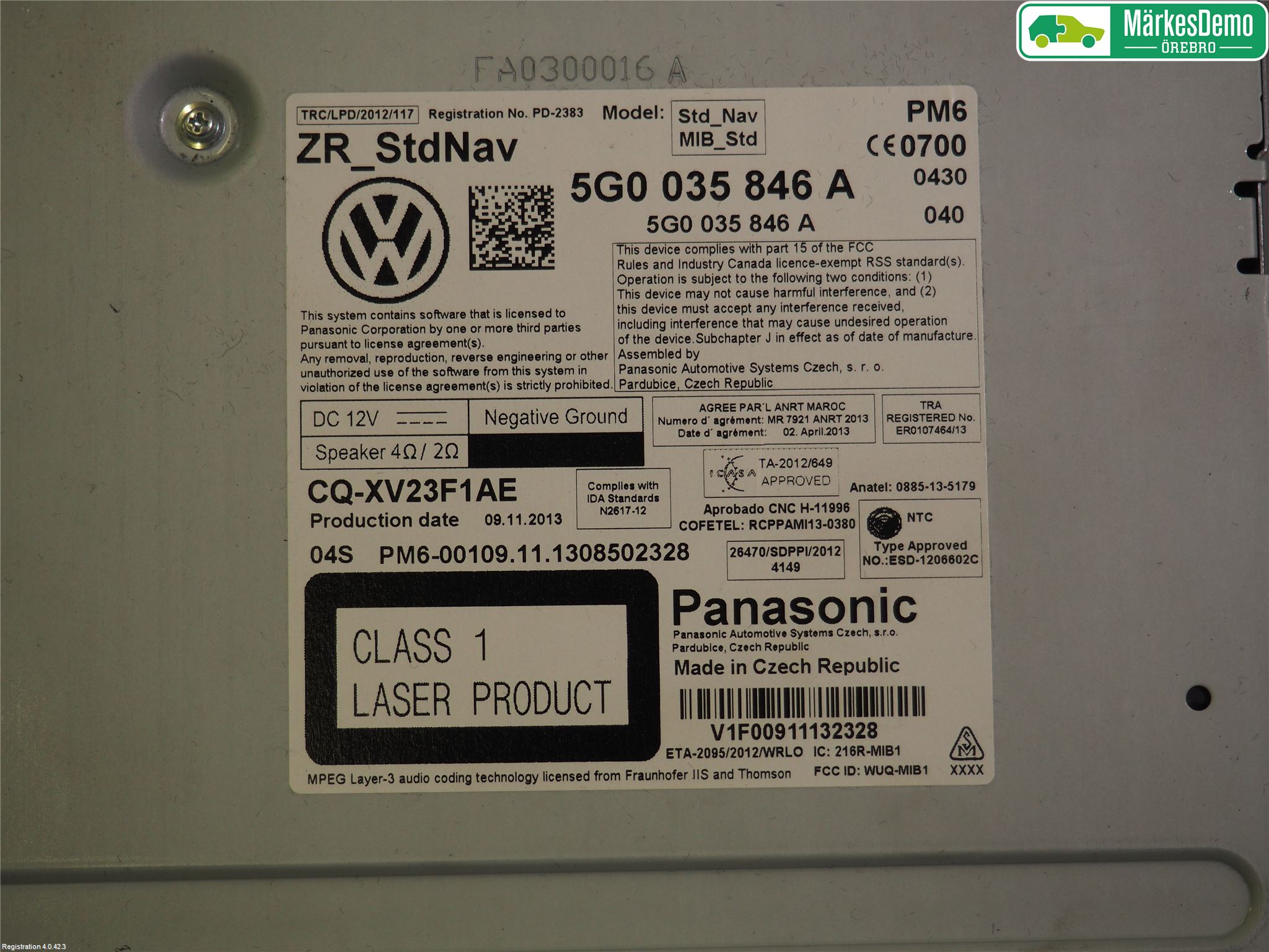 Volkswagen VW GOLF / E-GOLF VII 13-20 Stereo Radio