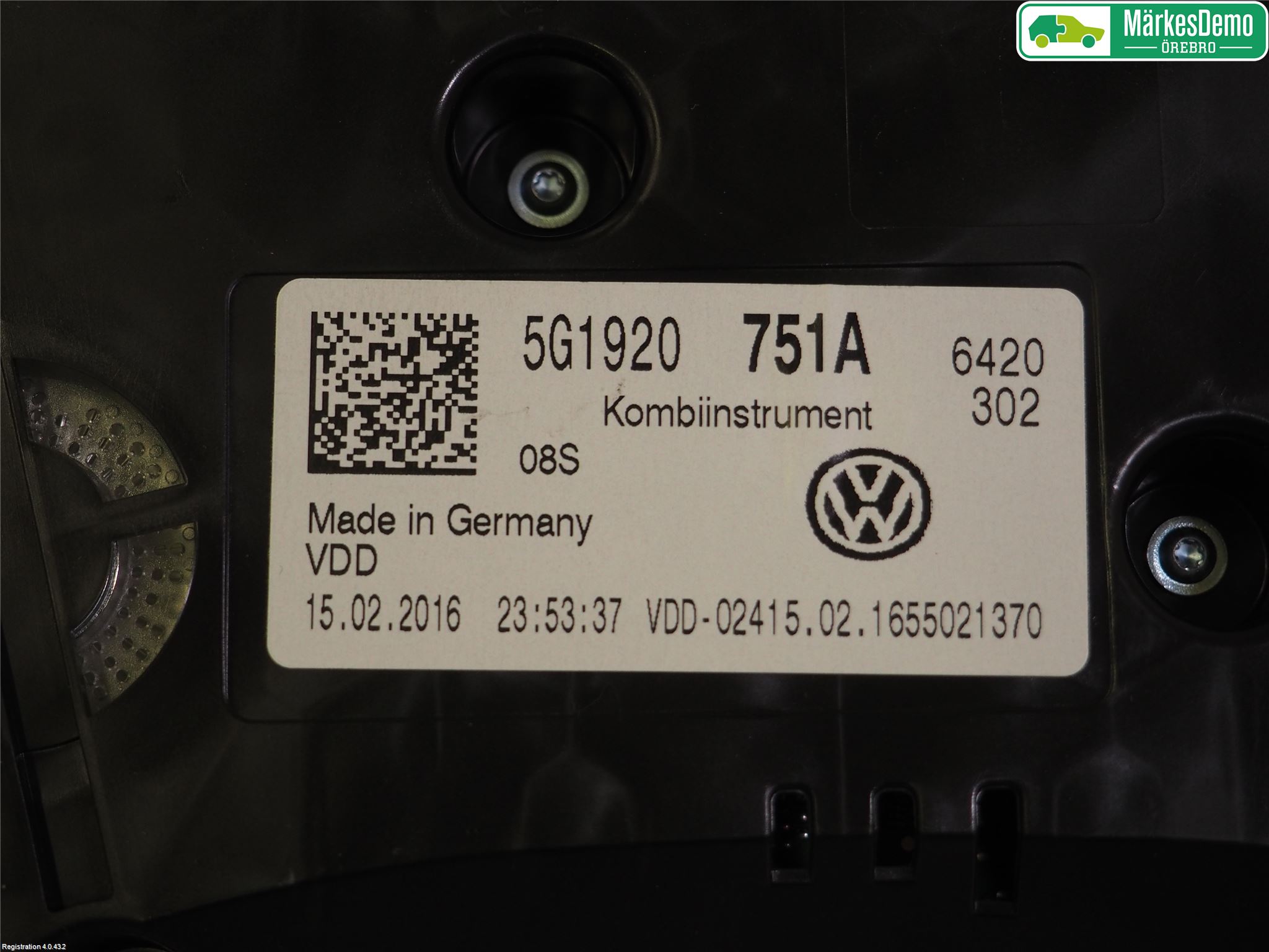 Volkswagen VW GOLF / E-GOLF VII 13-20 Instr Kombinert