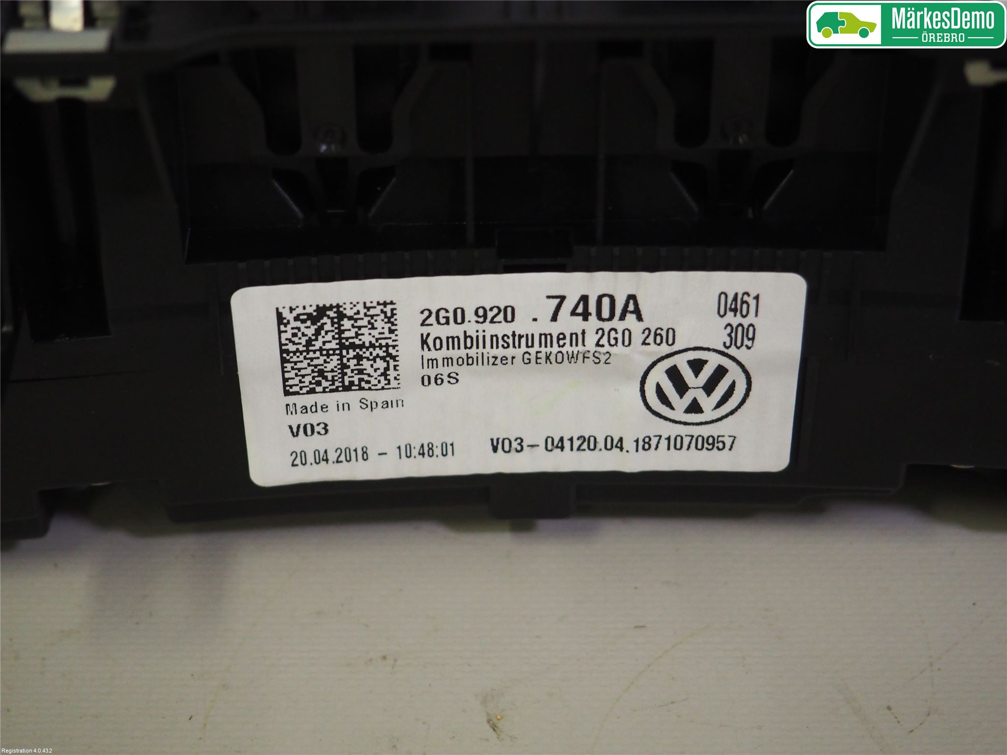 Volkswagen VW POLO VI 18->> Instr Kombinert