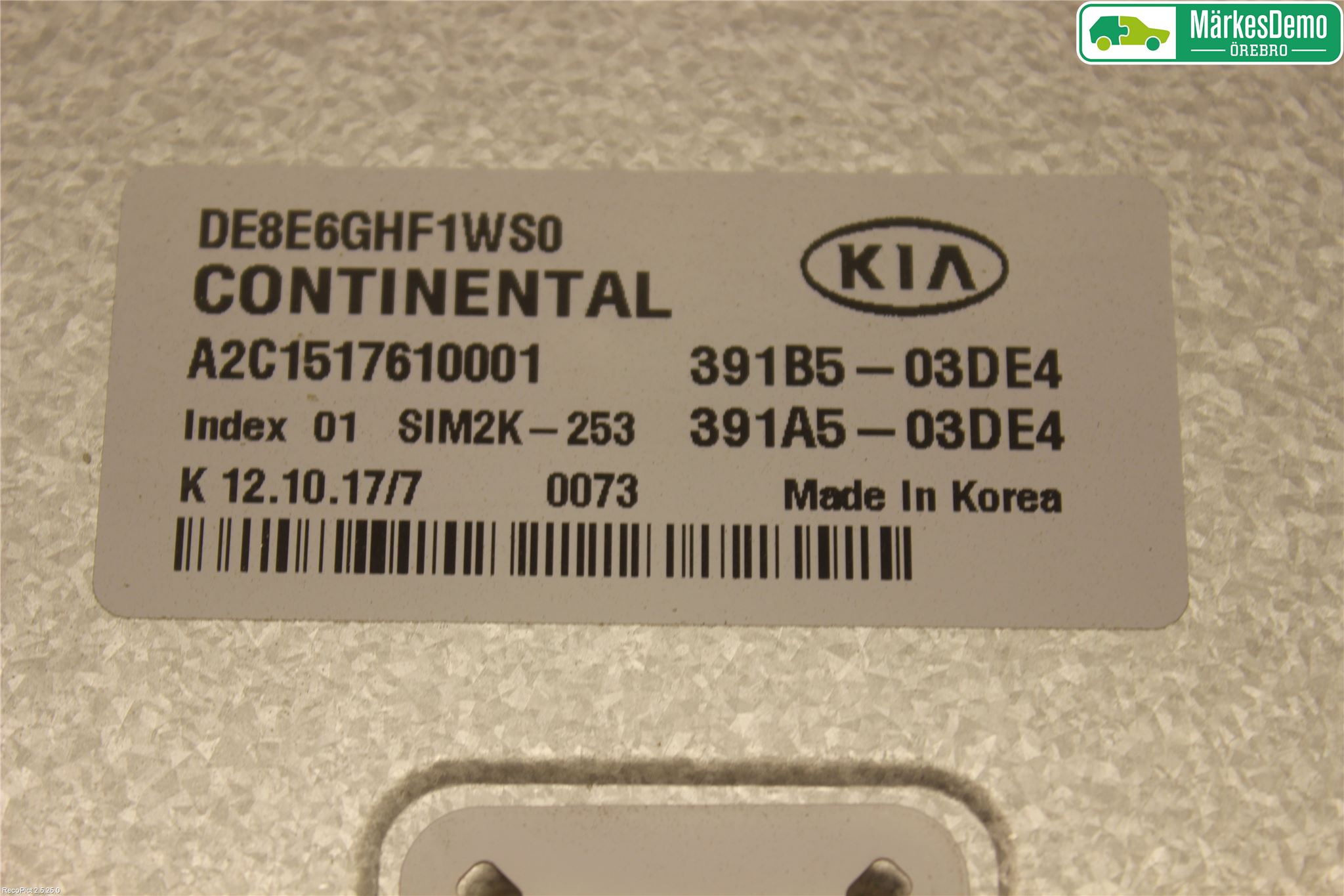 Kia NIRO (DE) 17-22 Styreenhet Innsprøytning