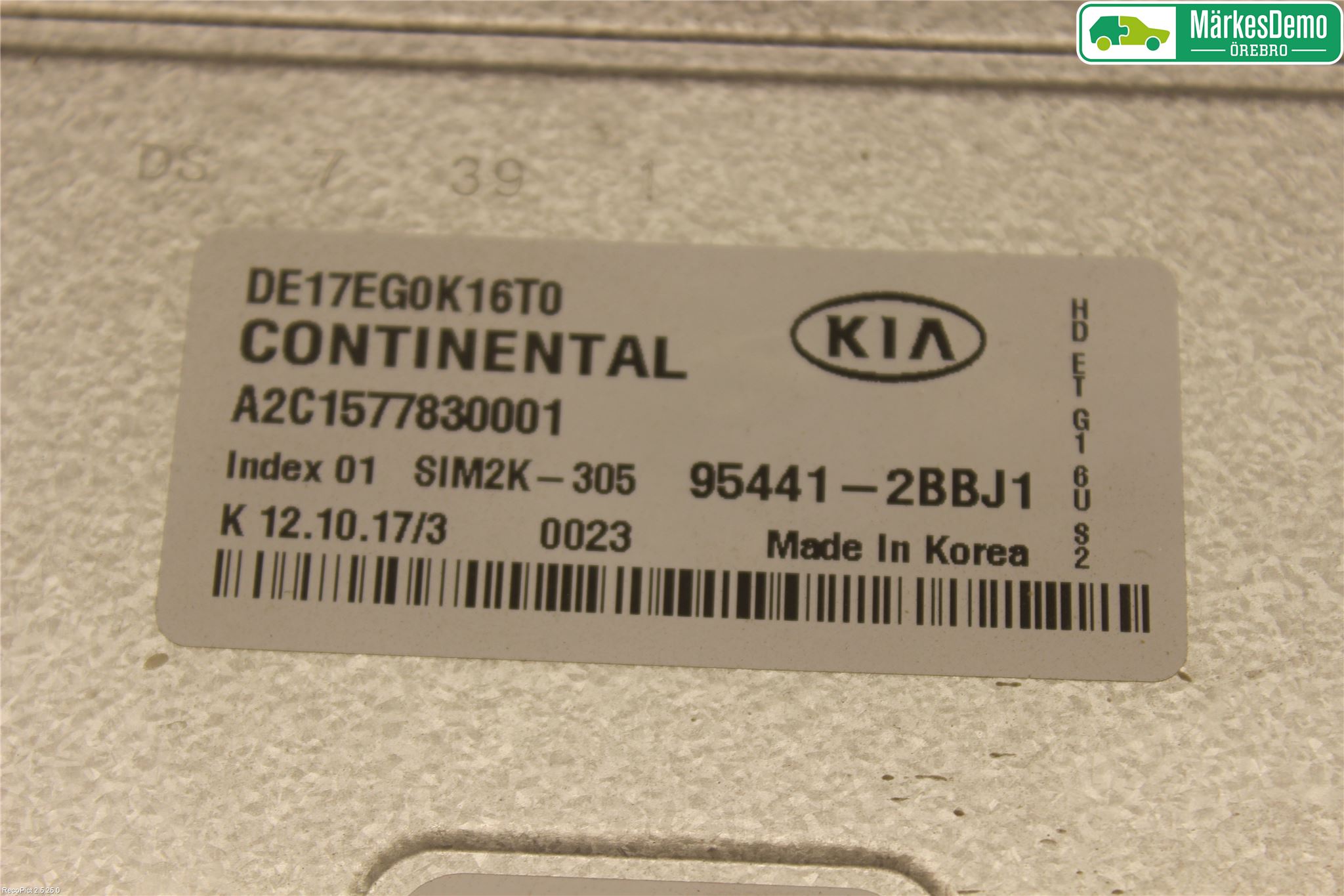 Kia NIRO (DE) 17-22 Styreenhet Gearkasse