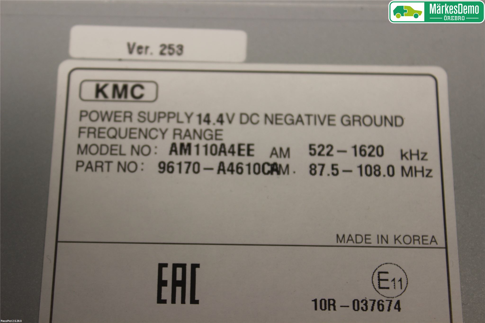 Kia CARENS III 13-19 Stereo Radio