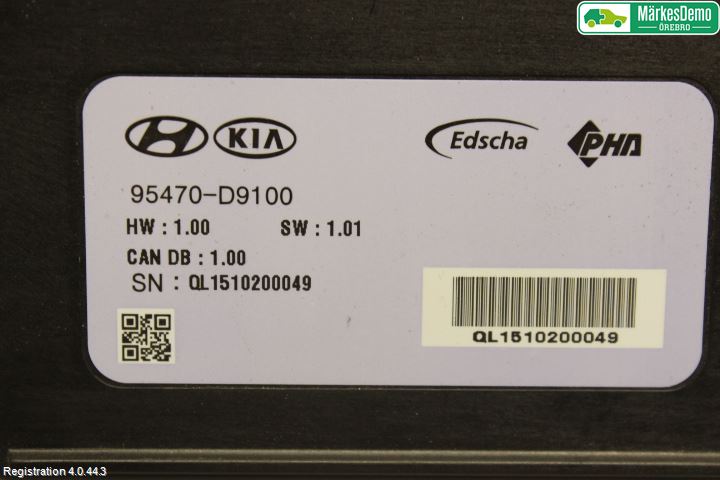 Kia SPORTAGE (SL) 11-15 Styreenhet Bakluke