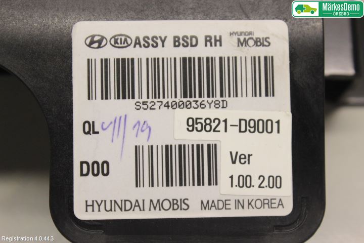 Kia SPORTAGE (SL) 11-15 Sensor Kollisjonsbeskyttelse
