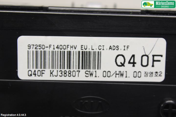 Kia SPORTAGE (SL) 11-15 Varme Ac Betjening-Display