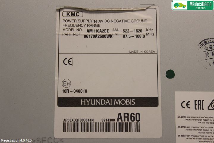 Kia CEED 12-18 Stereo Radio Med Cd