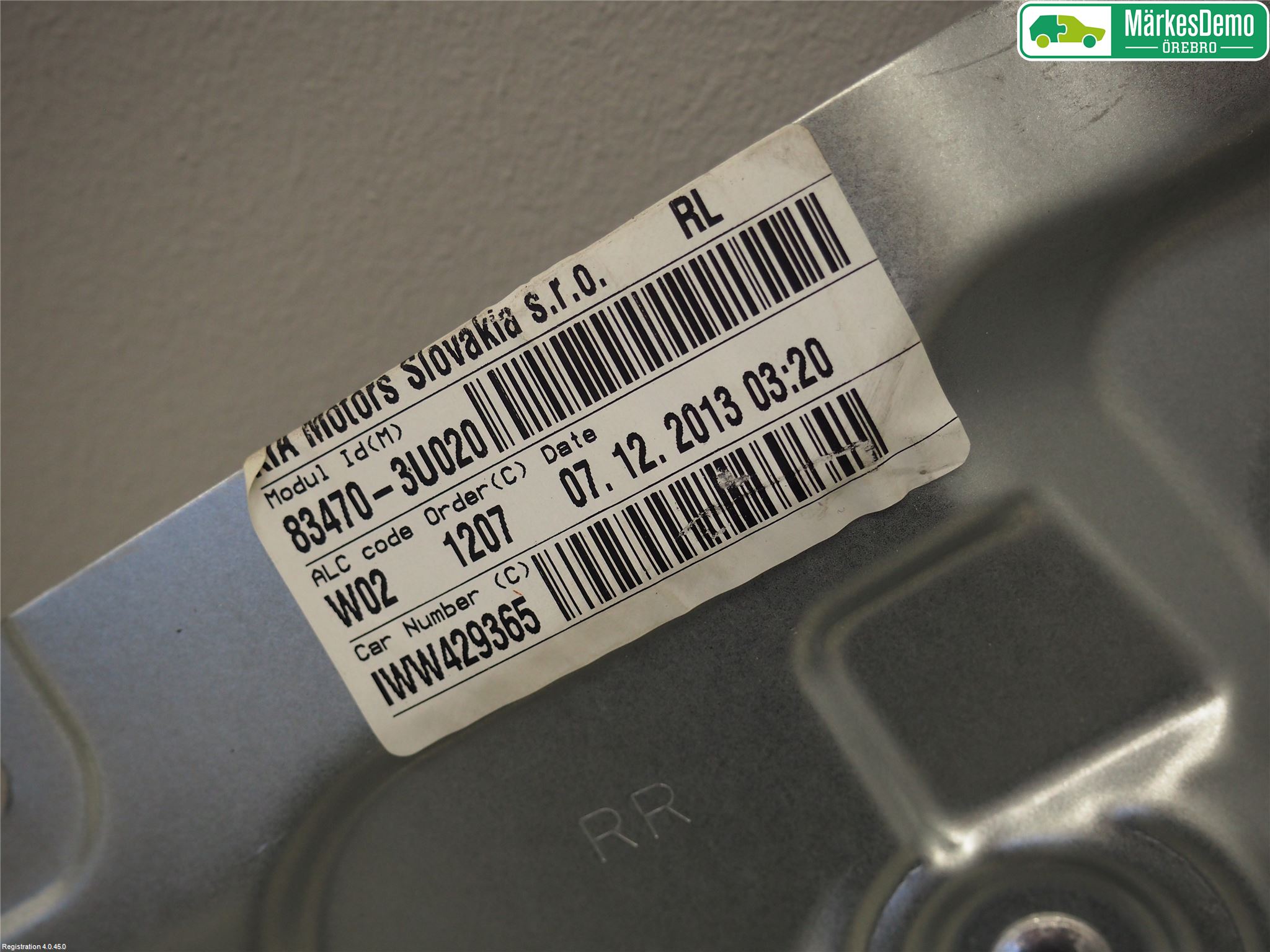 Kia SPORTAGE (SL) 11-15 Vindusheis El Komp