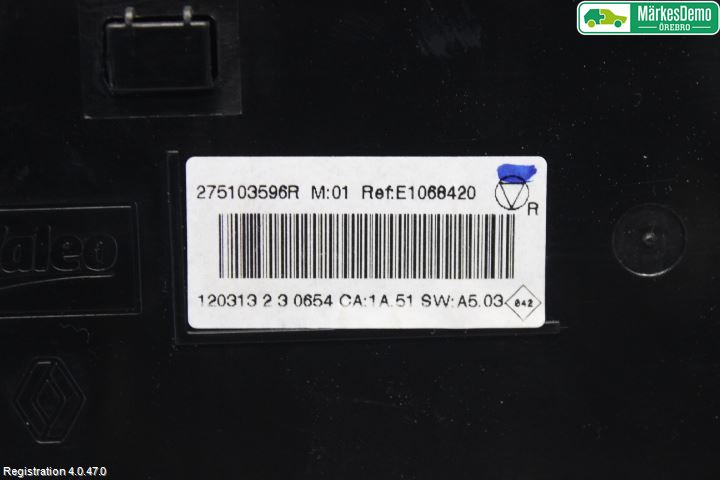 Renault MEGANE III 09-15 Varme Ac Betjening-Display