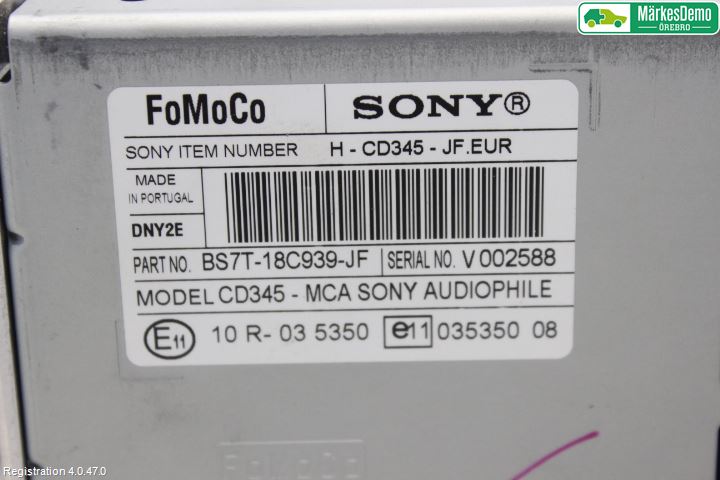 Ford MONDEO 07-15 Stereo Radio Med Cd